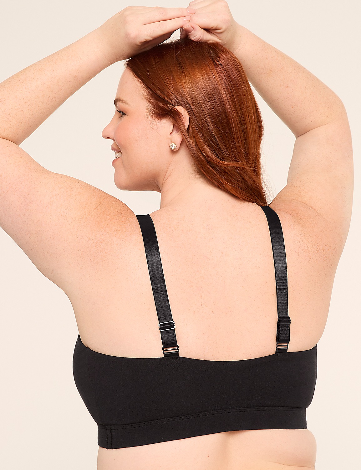 Cotton V-Neck Bralette Product Image 2