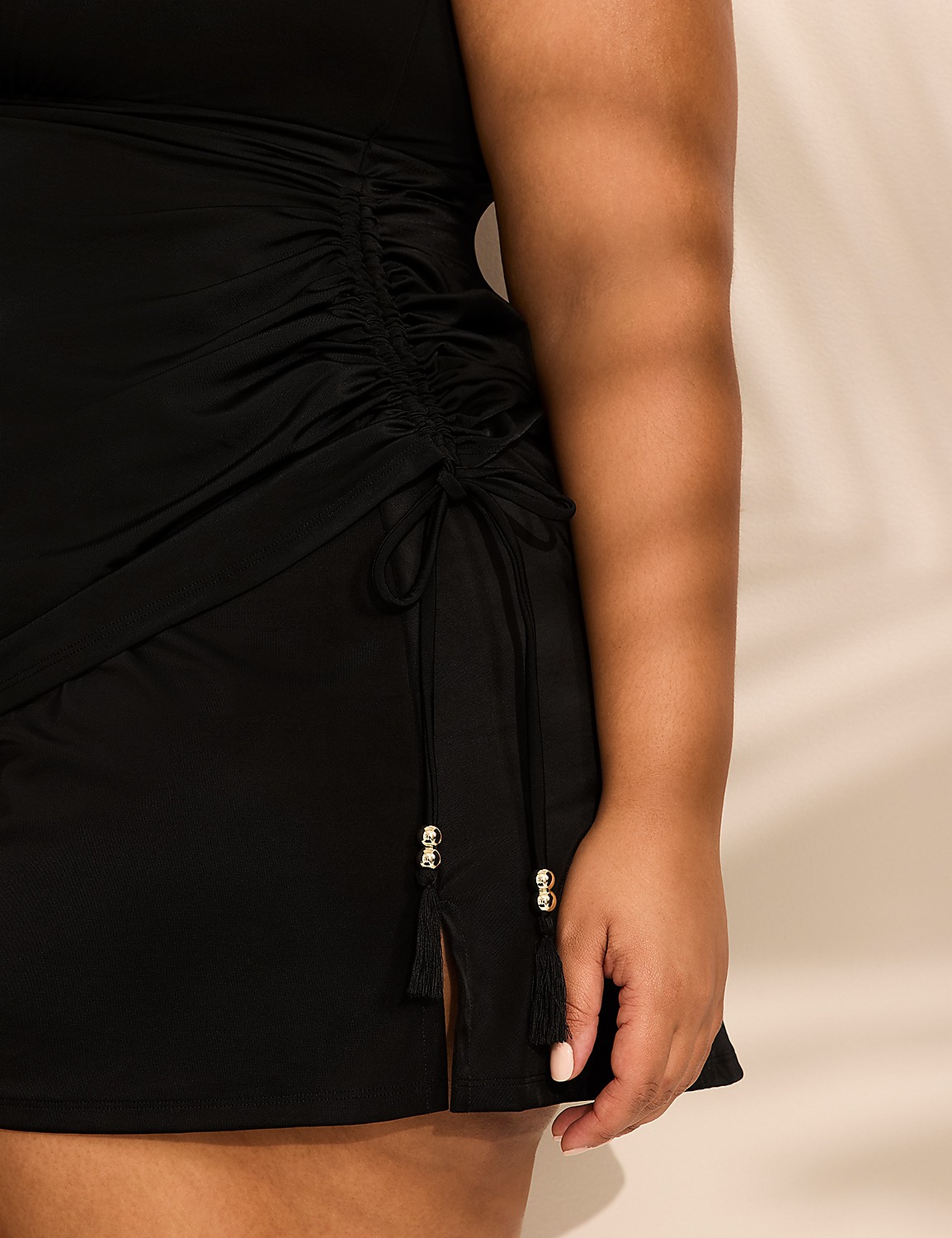 No-Wire Ruched Swim Tankini Top Product Image 6