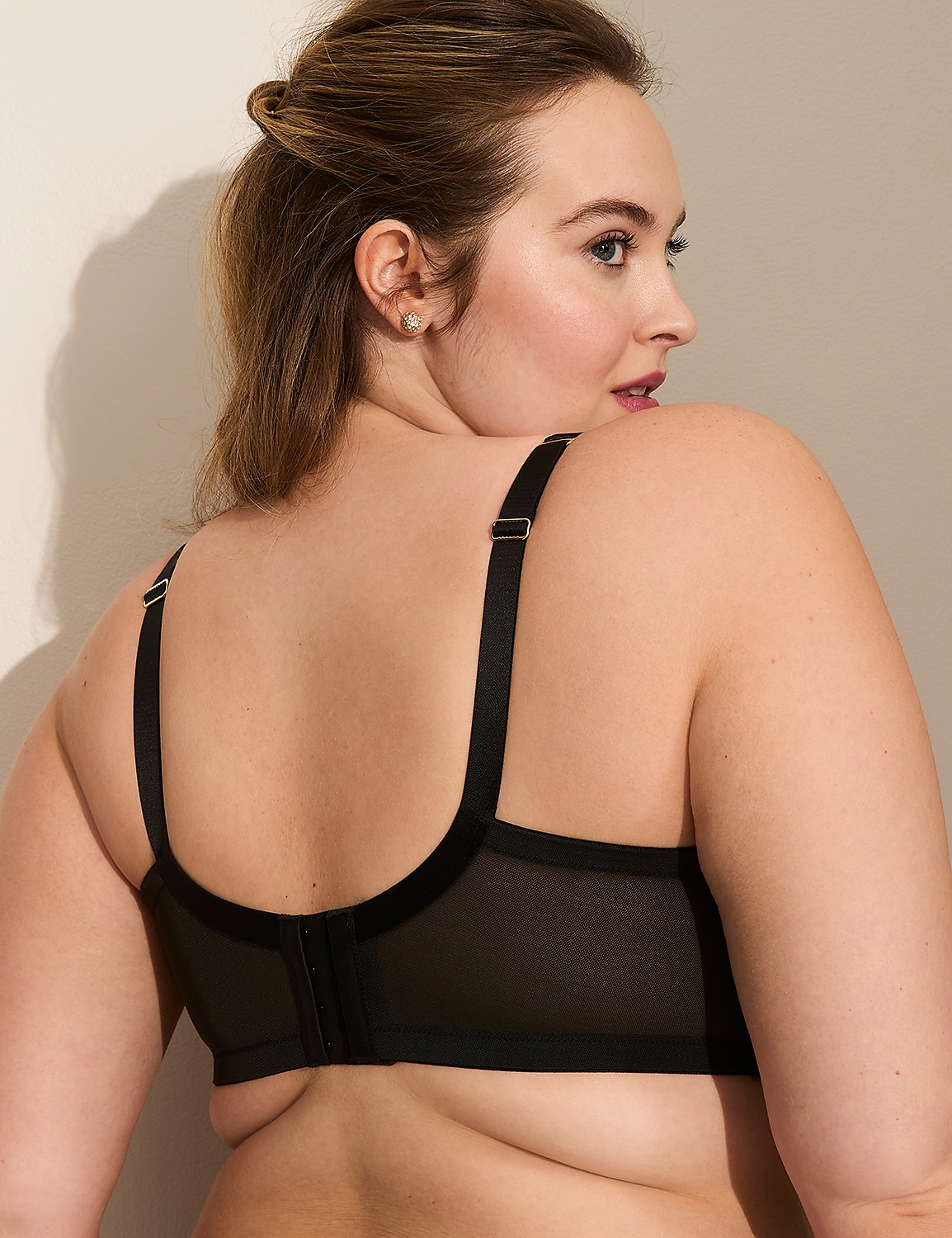 Fishnet Lace Unlined Balconette Bra Product Image 3