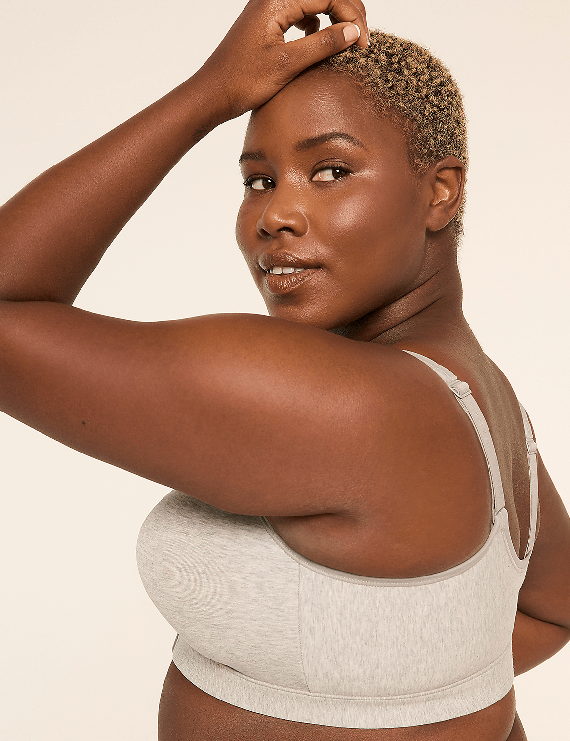 Cotton Unlined Front-Close No-Wire Bra Product Image 3