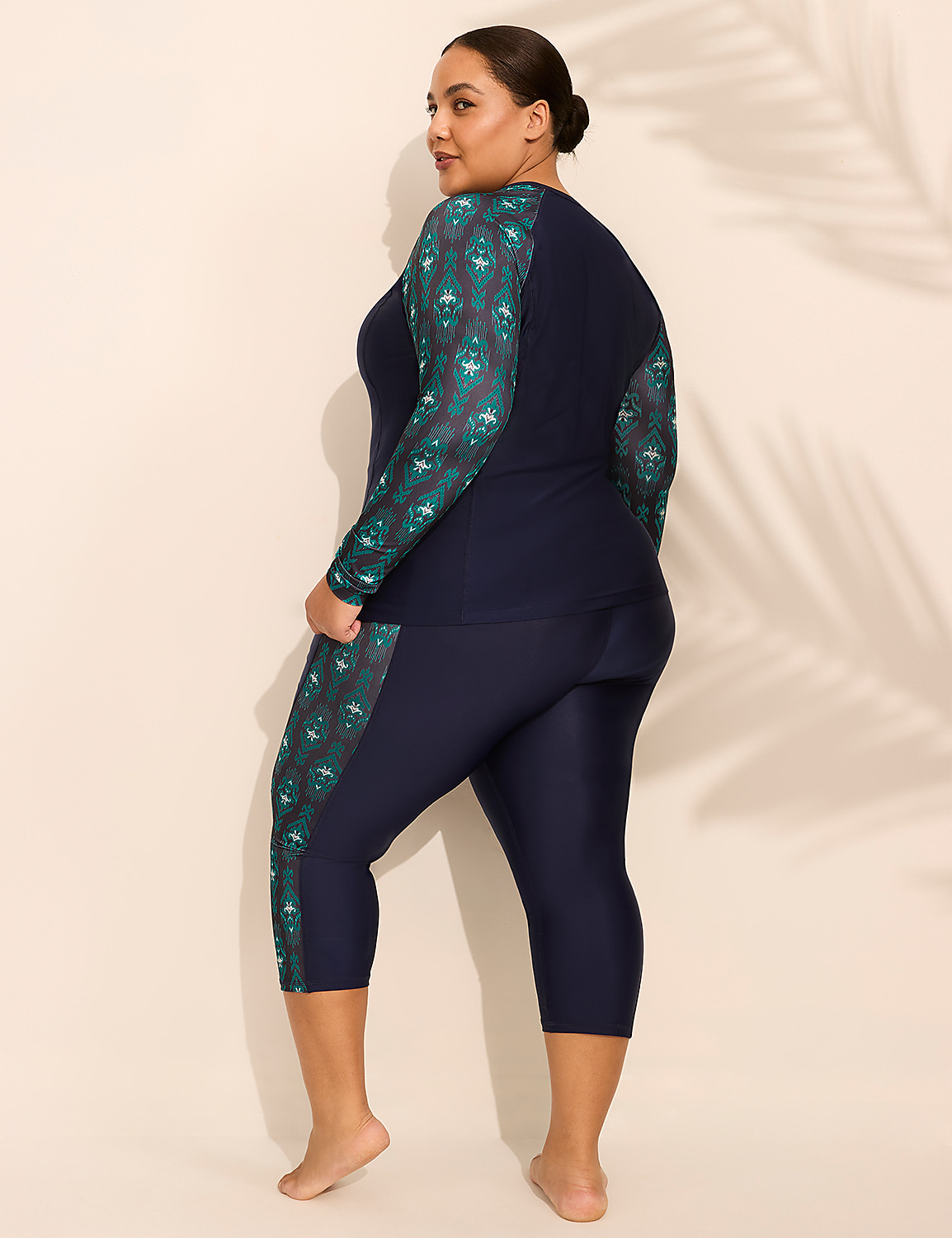 Quarter Zip Long-Sleeve Swim Rash Guard Product Image 2