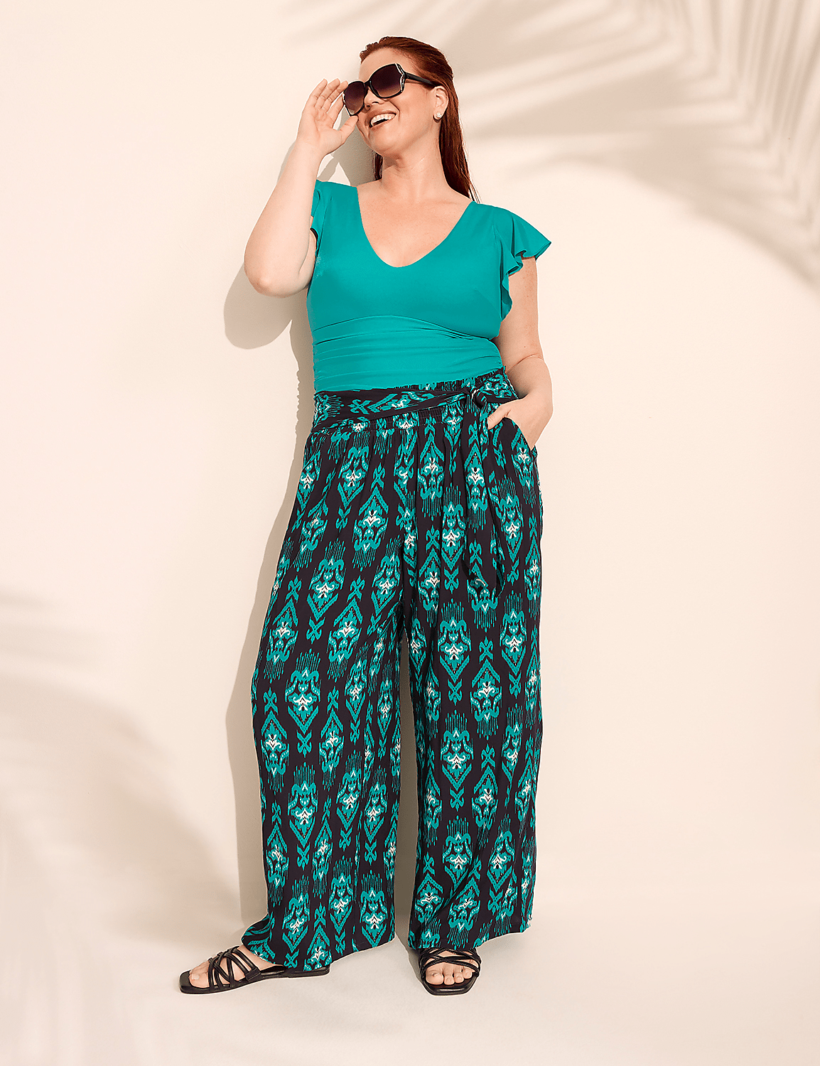 Woven Wide Leg Pant Cover-Up Product Image 3