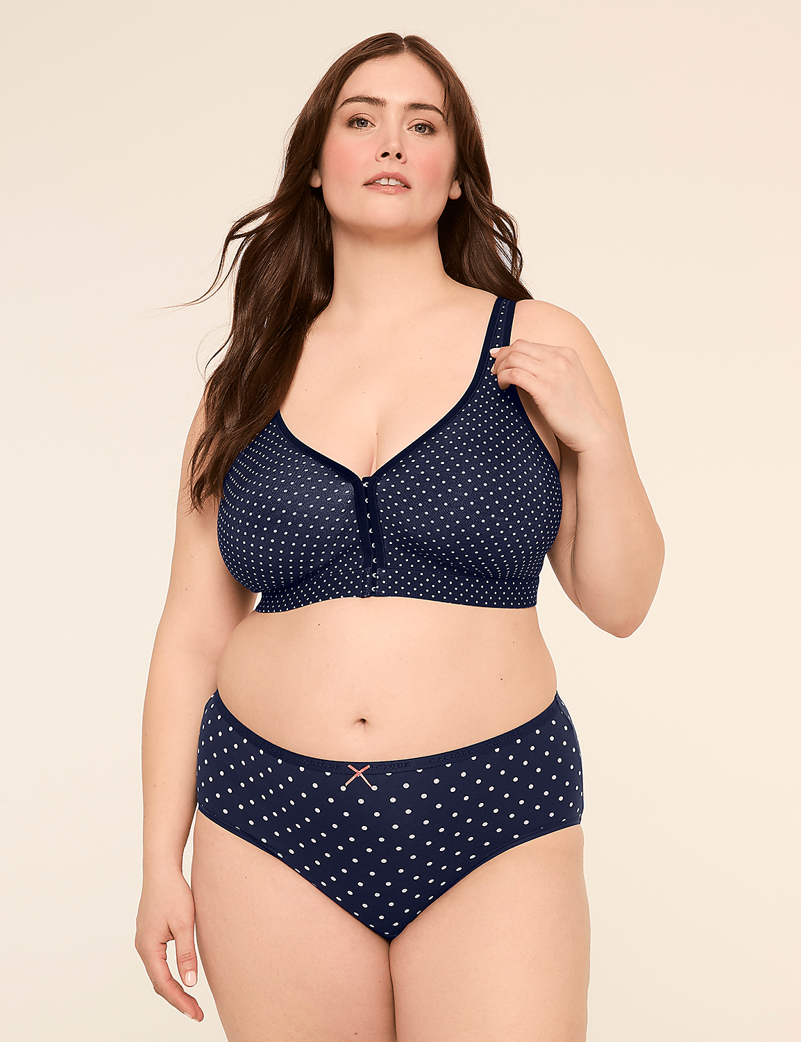 Cotton Unlined Front-Close No-Wire Bra Product Image 4