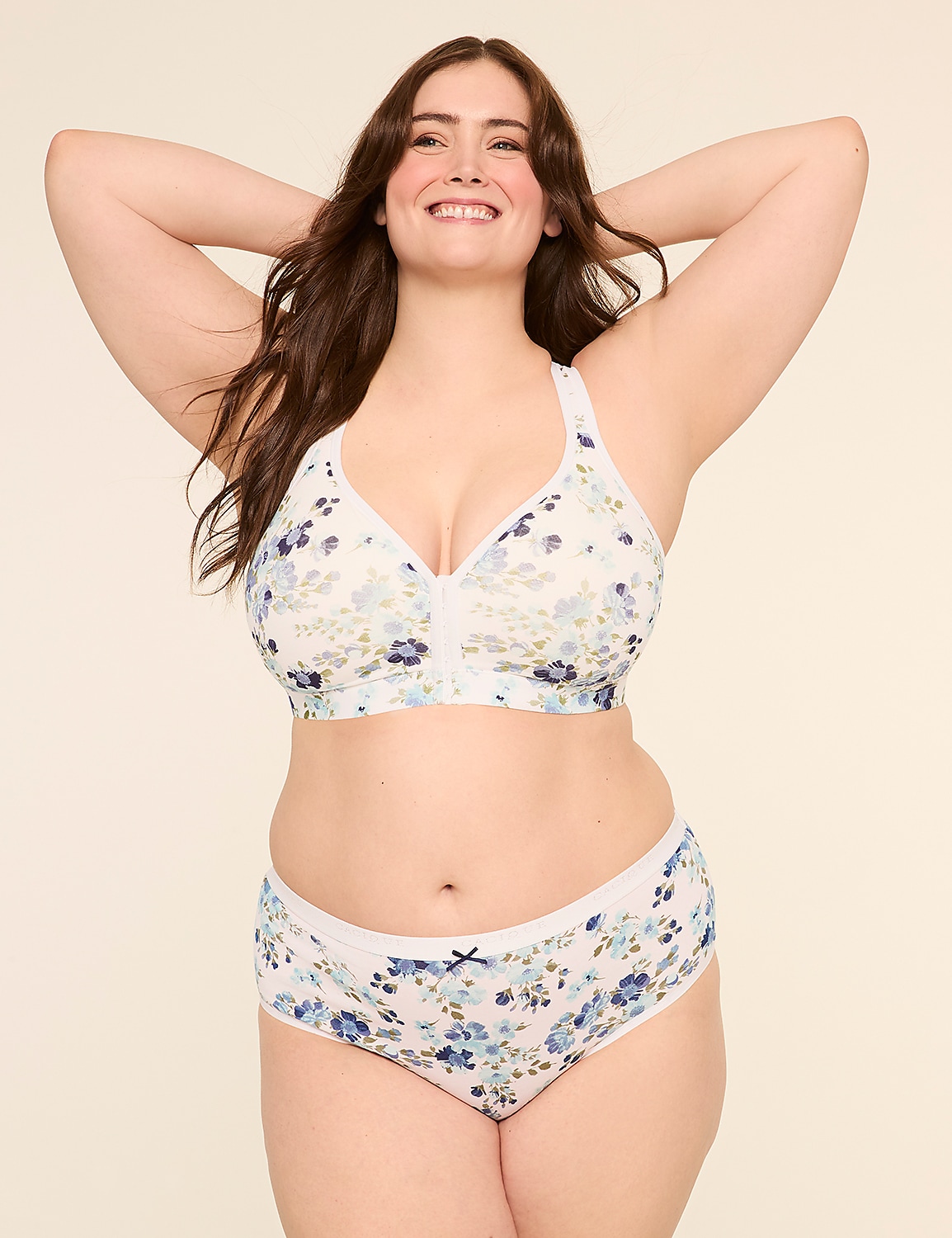 Cotton Lightly Lined Front-Close No-Wire Bra Product Image 4