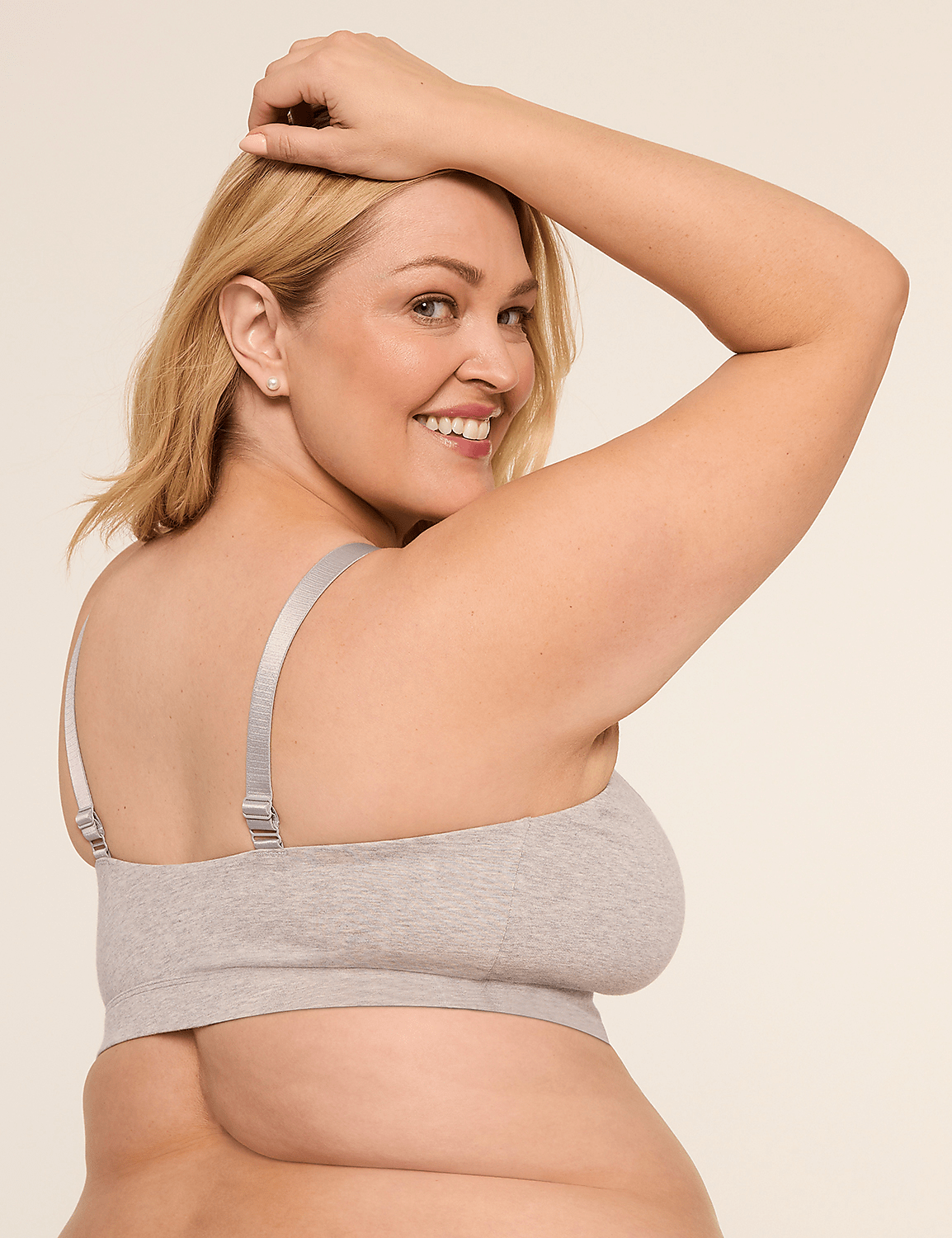 Cotton V-Neck Bralette Product Image 2