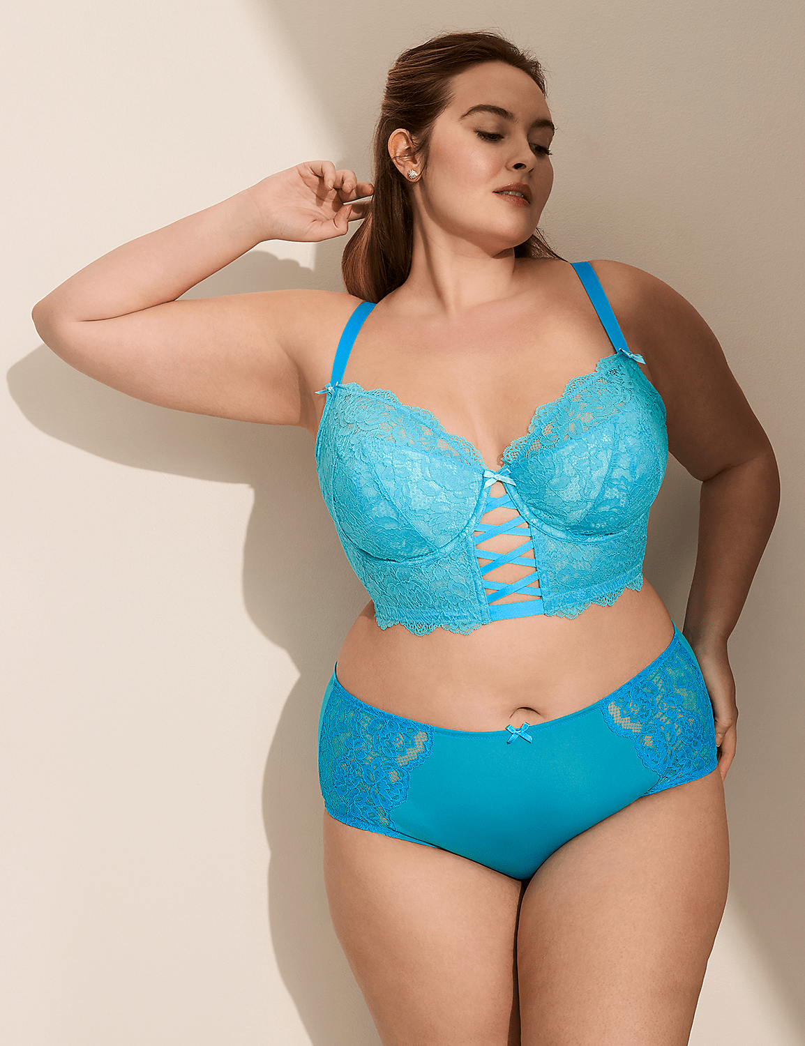 Lace French Longline Balconette Bra Product Image 4