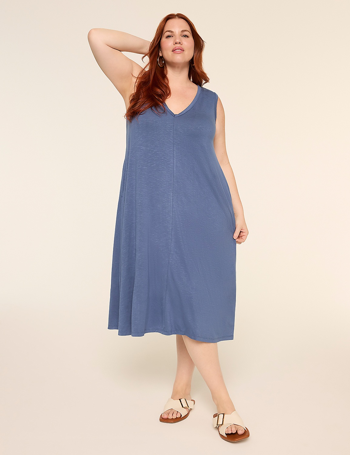 sleeveless cotton shirt dress Brooks Brothers Women's Supima Cotton Stripe Sleeveless Shirt Dress | Teal/White