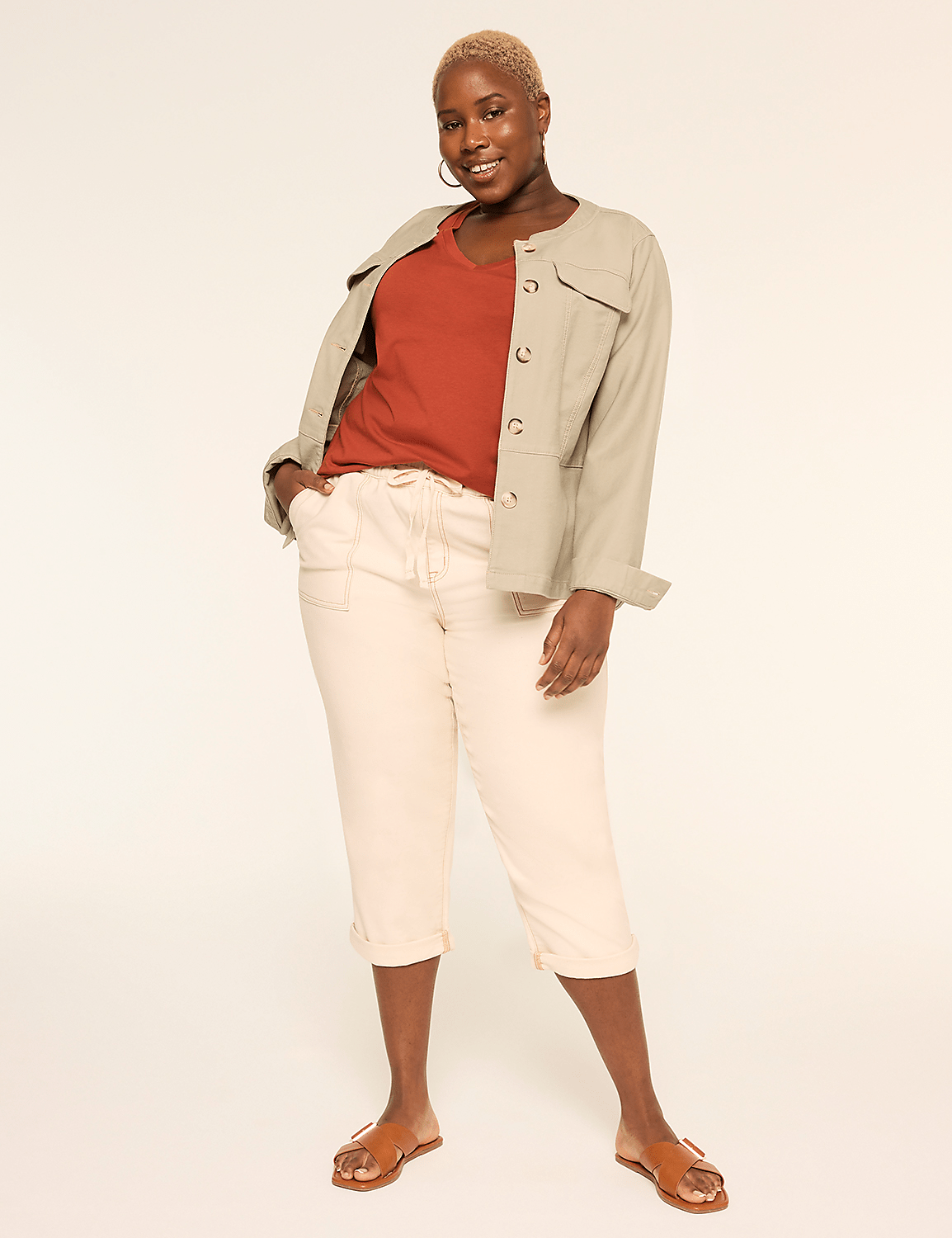 Perfect Sleeve V-Neck Tee Product Image 3