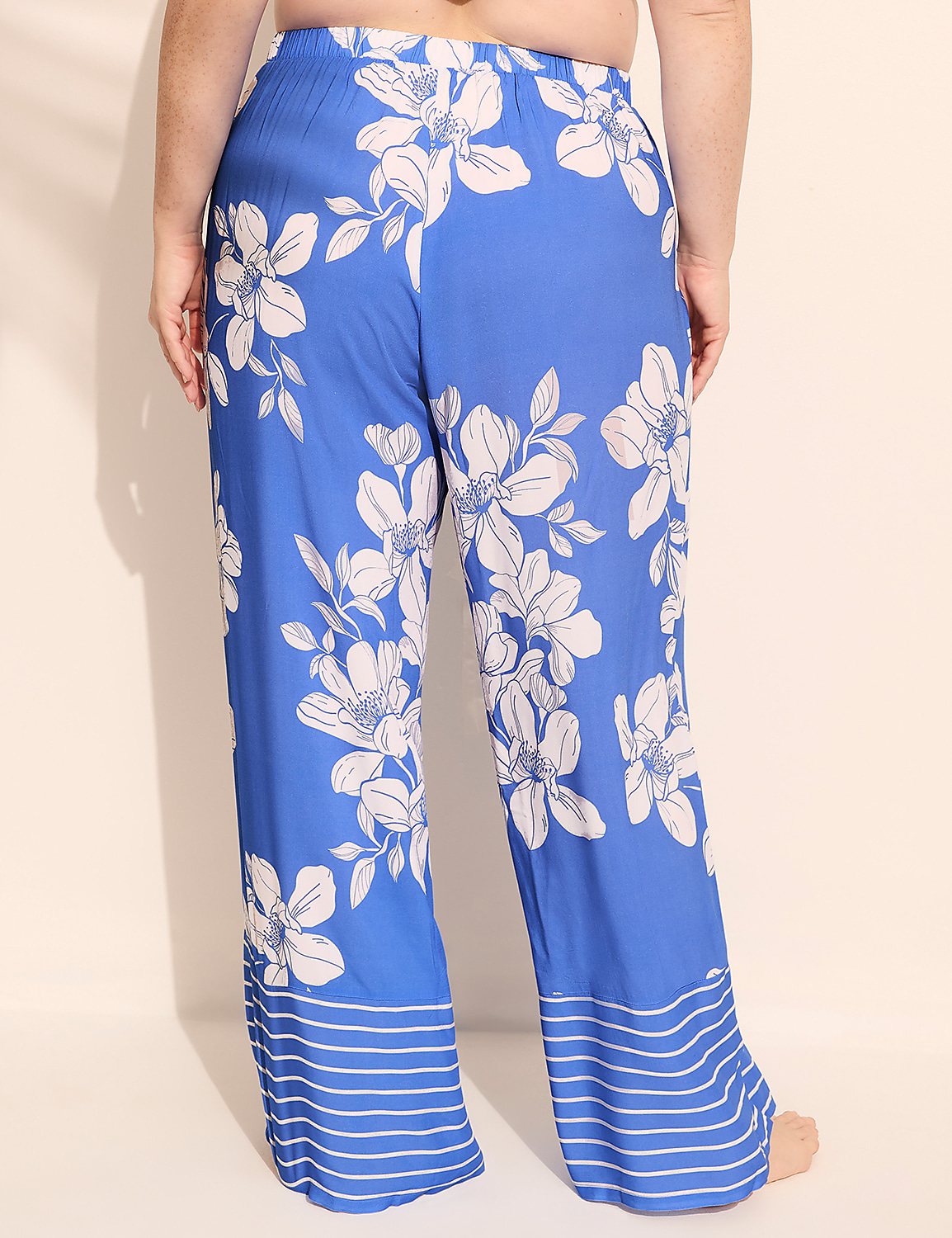 Border-Print Wide Leg Pant Cover-Up Product Image 2