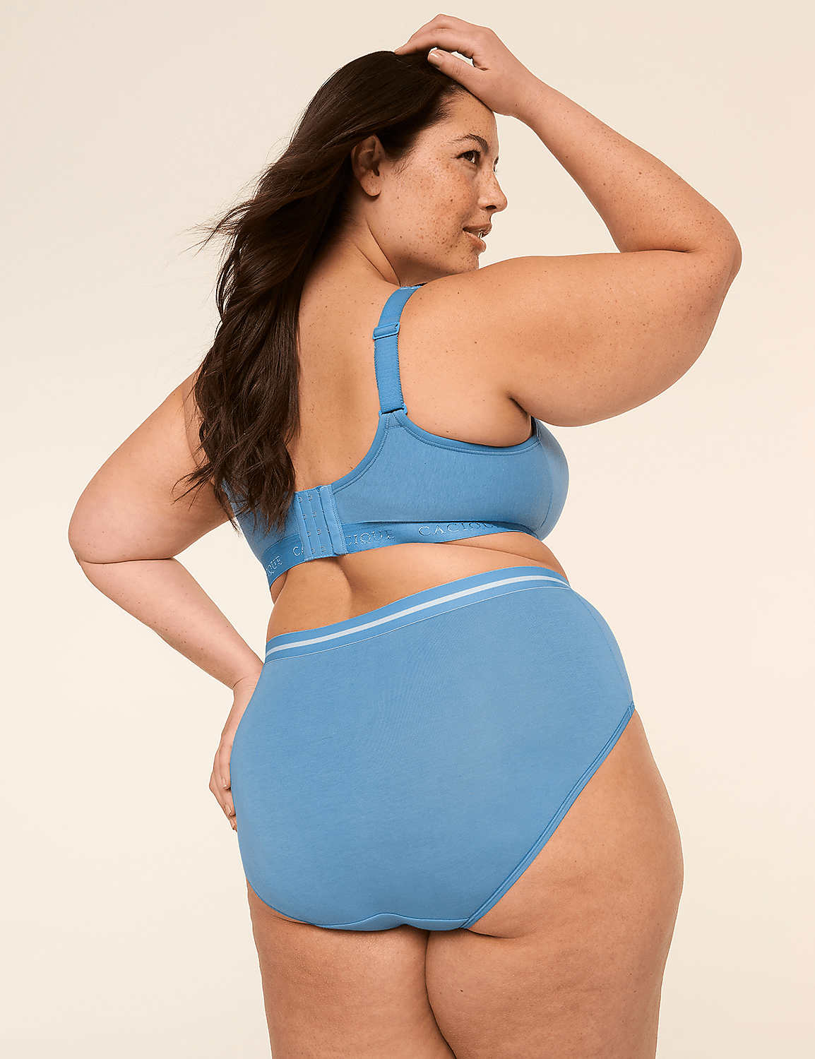 Cotton High-Leg Brief Panty With Wide Waistband Product Image 2