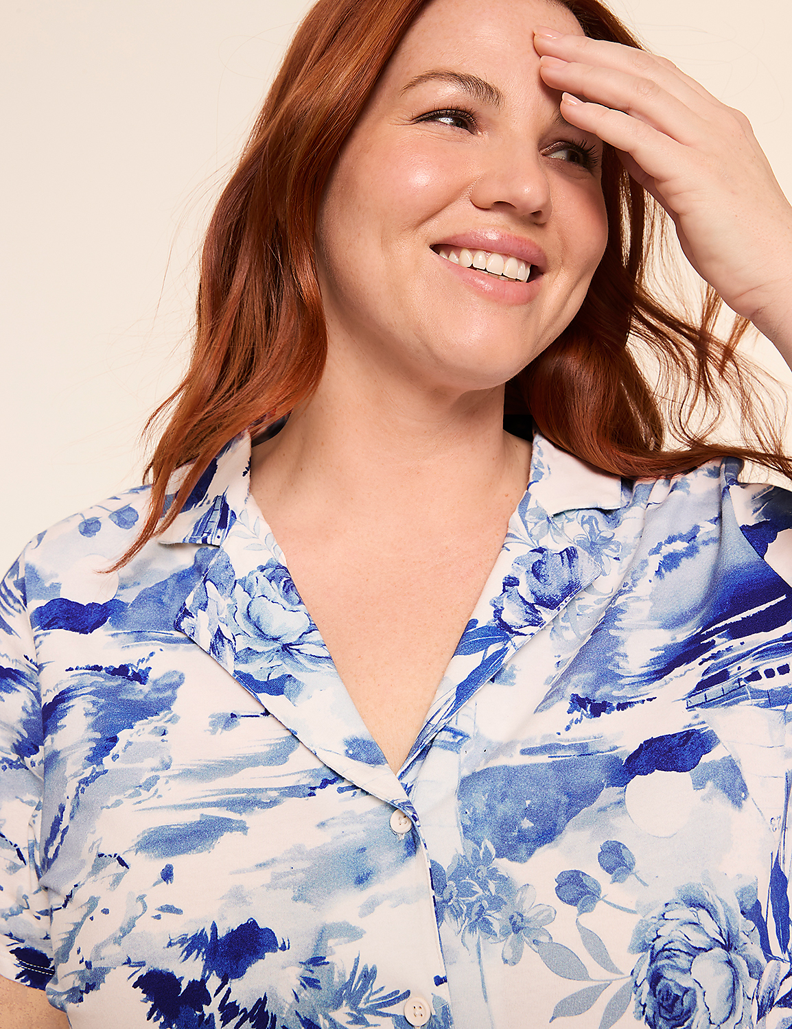 Comfy Cotton Notch-Neck Top & Crop Pant PJ Set Product Image 4