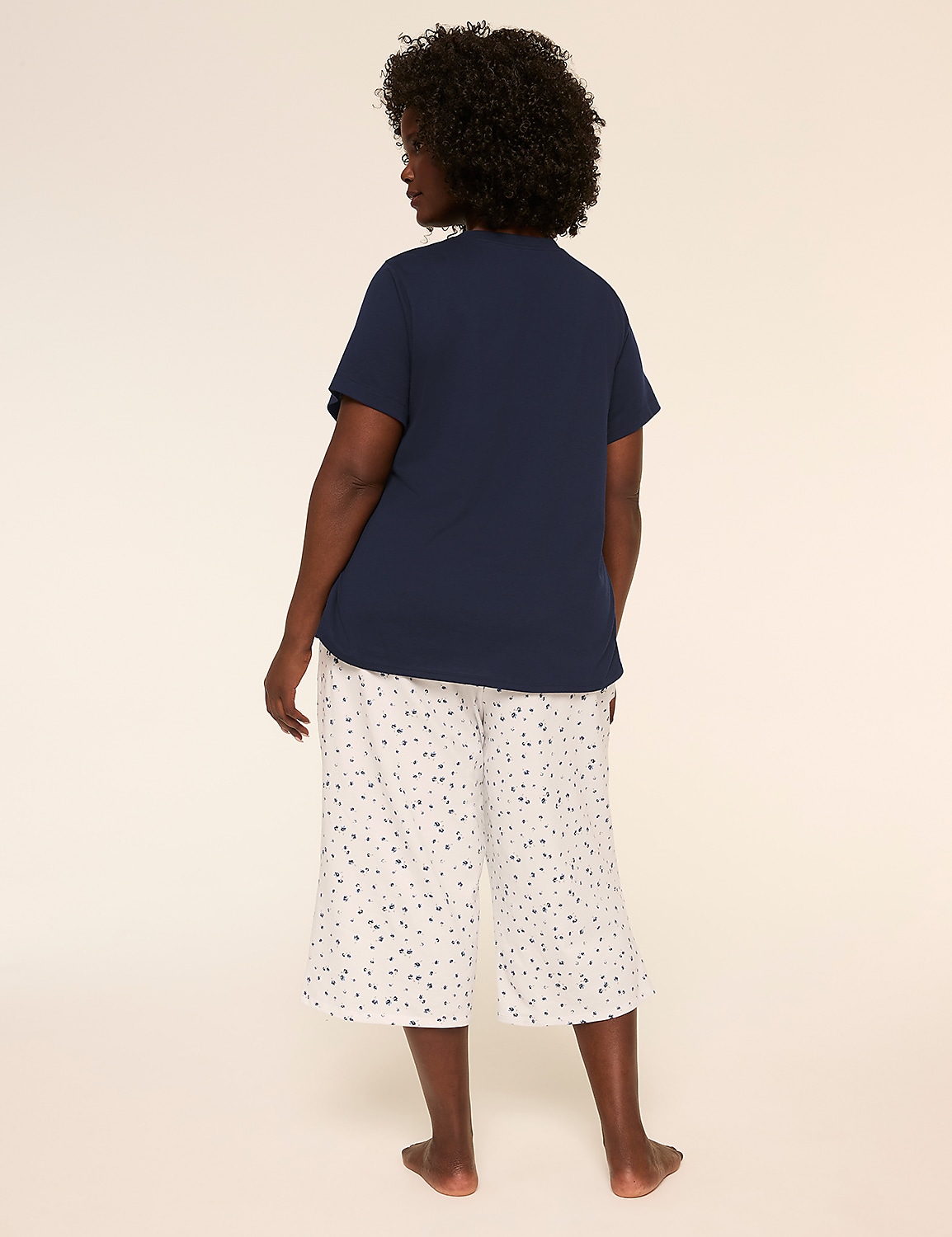 Comfy Cotton Tee & Crop Pant PJ Set Product Image 2