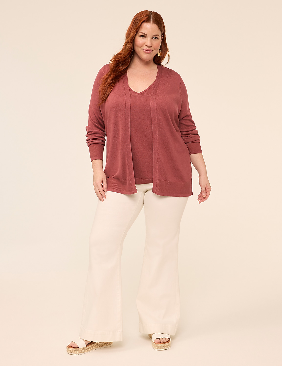 Modern Long-Sleeve Open-Front Cardigan Product Image 3