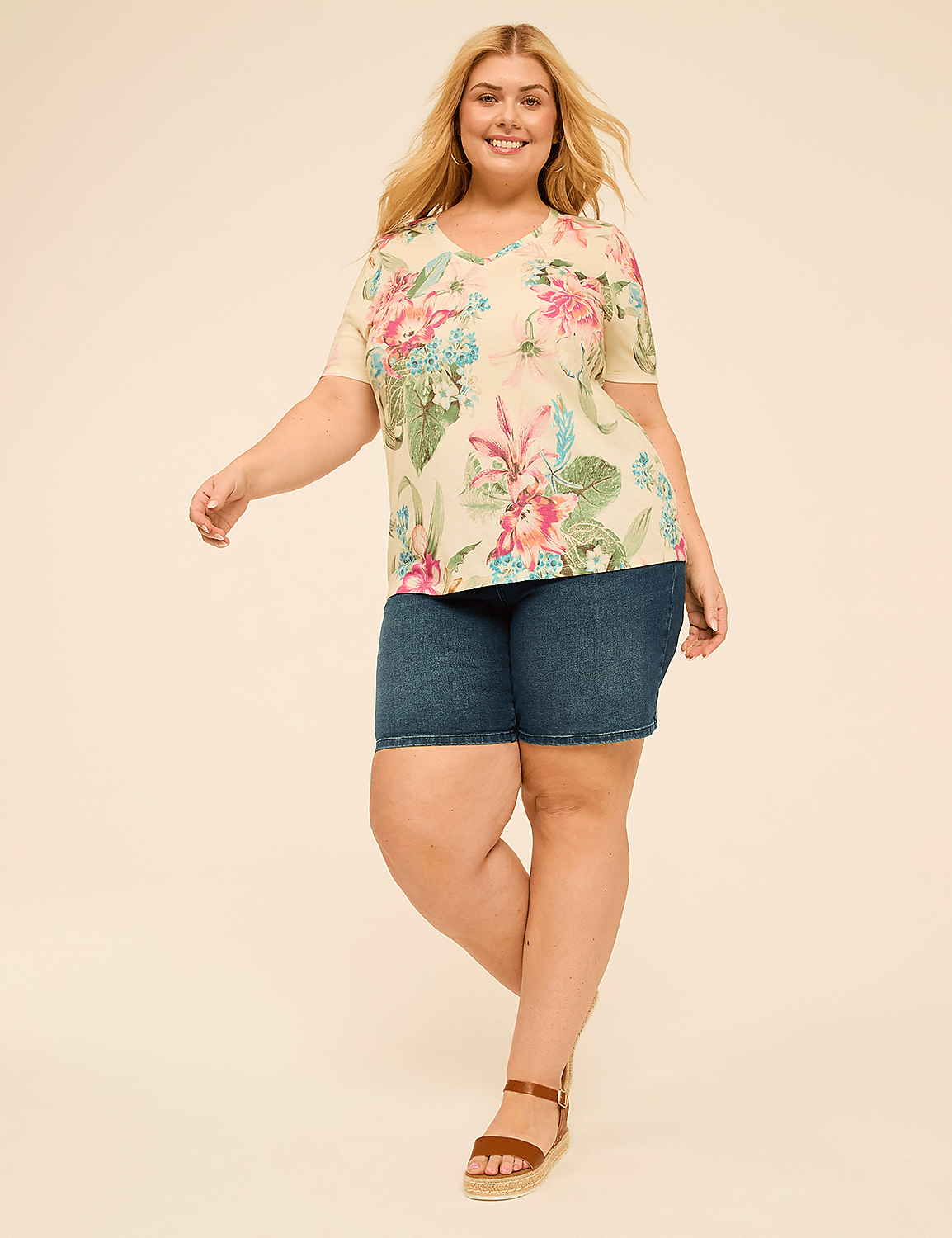 Perfect Sleeve V-Neck Tee Product Image 3