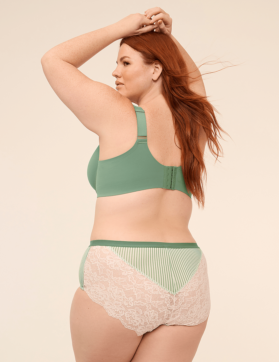 No-Show Lace-Back Full Brief Panty Product Image 2