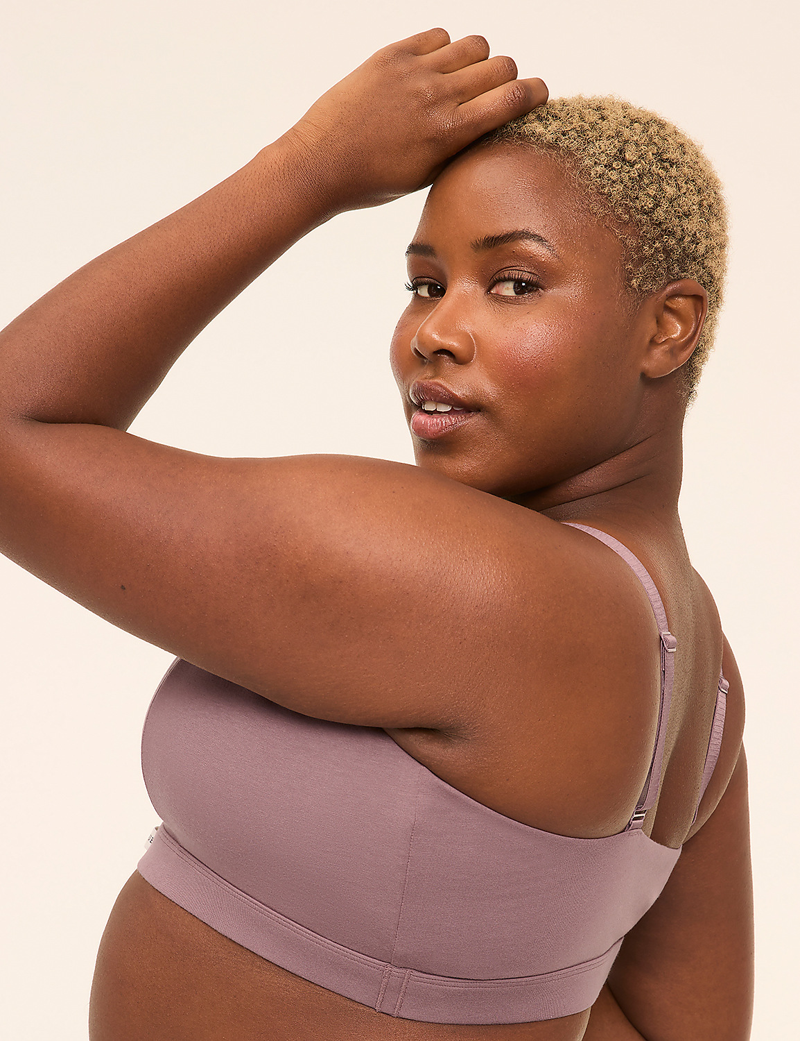 Cotton V-Neck Bralette Product Image 3