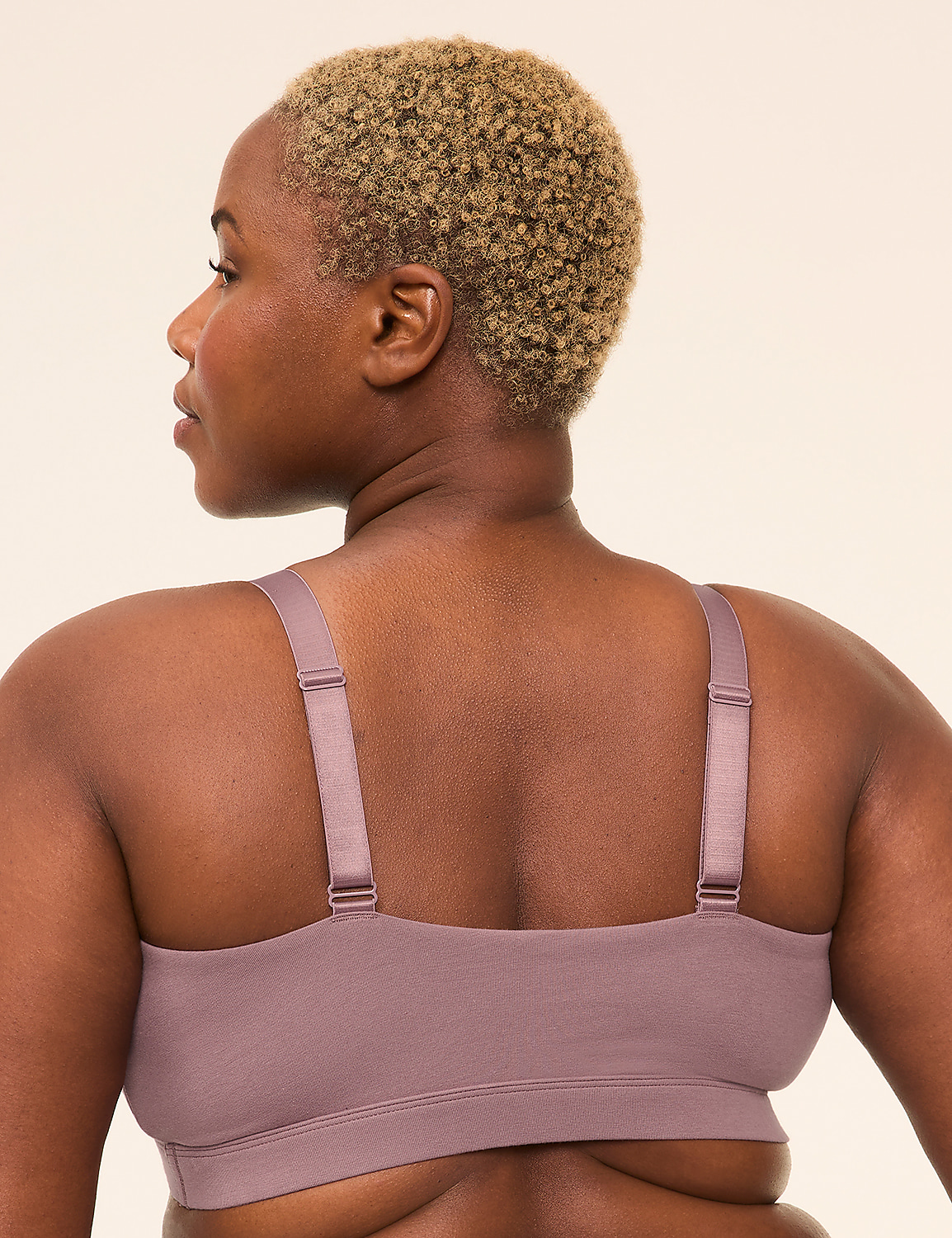 Cotton V-Neck Bralette Product Image 2