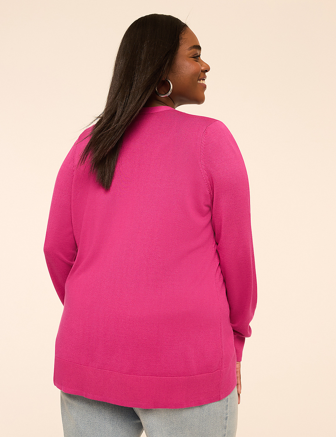 Modern Long-Sleeve Open-Front Cardigan Product Image 2