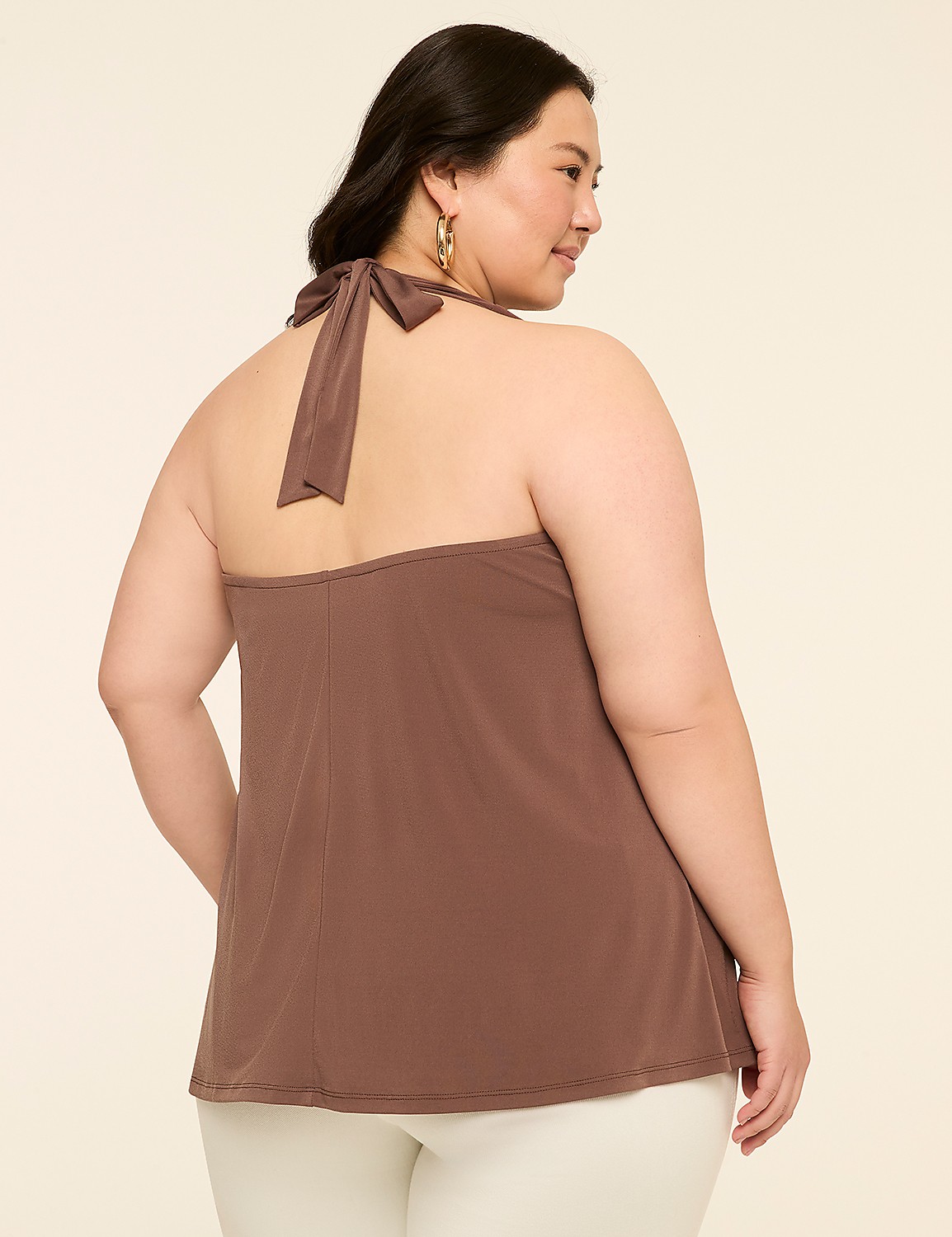 Tie-Neck Halter Top Product Image 2