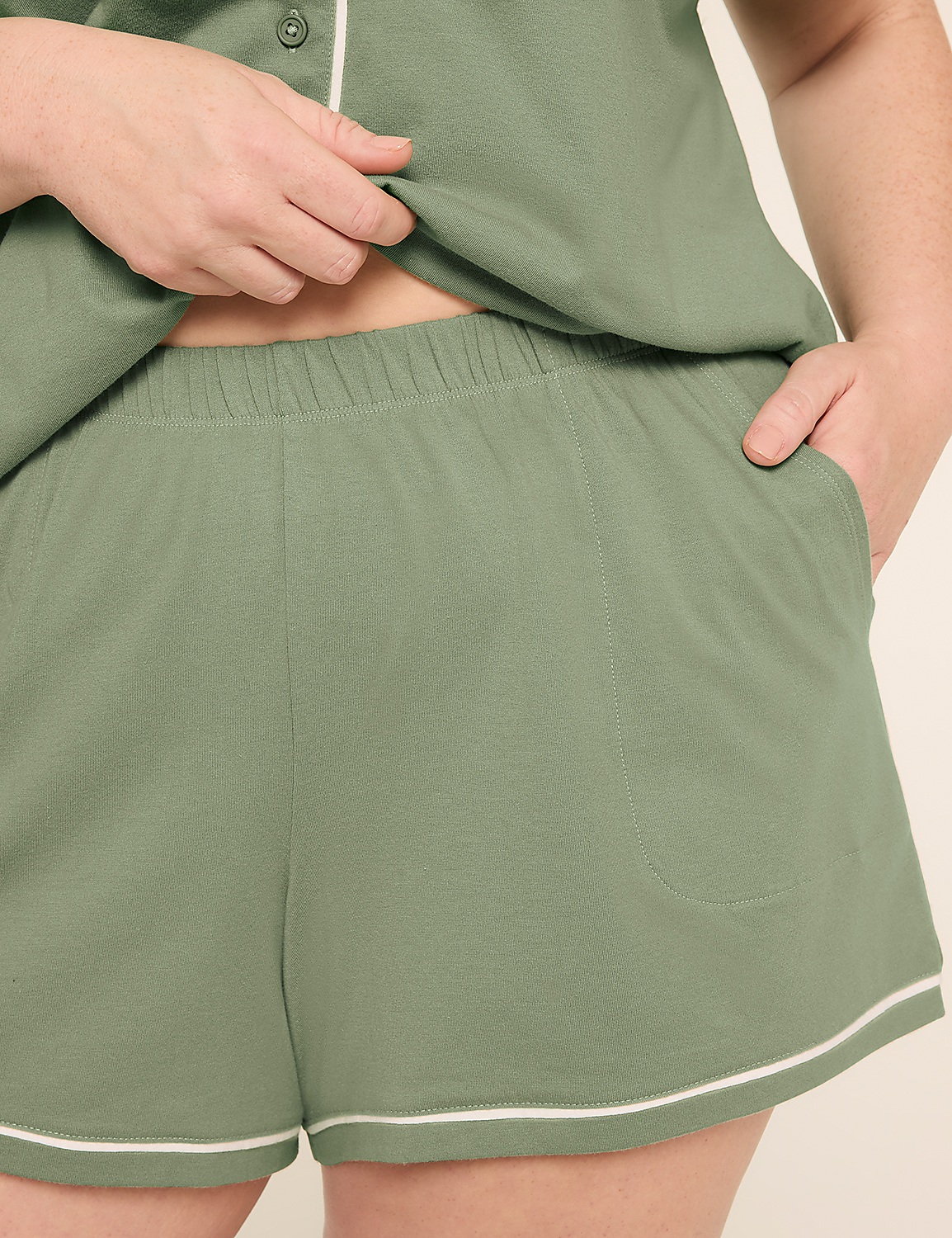 Comfy Cotton Notch-Neck Shirt & Short PJ Set Product Image 4