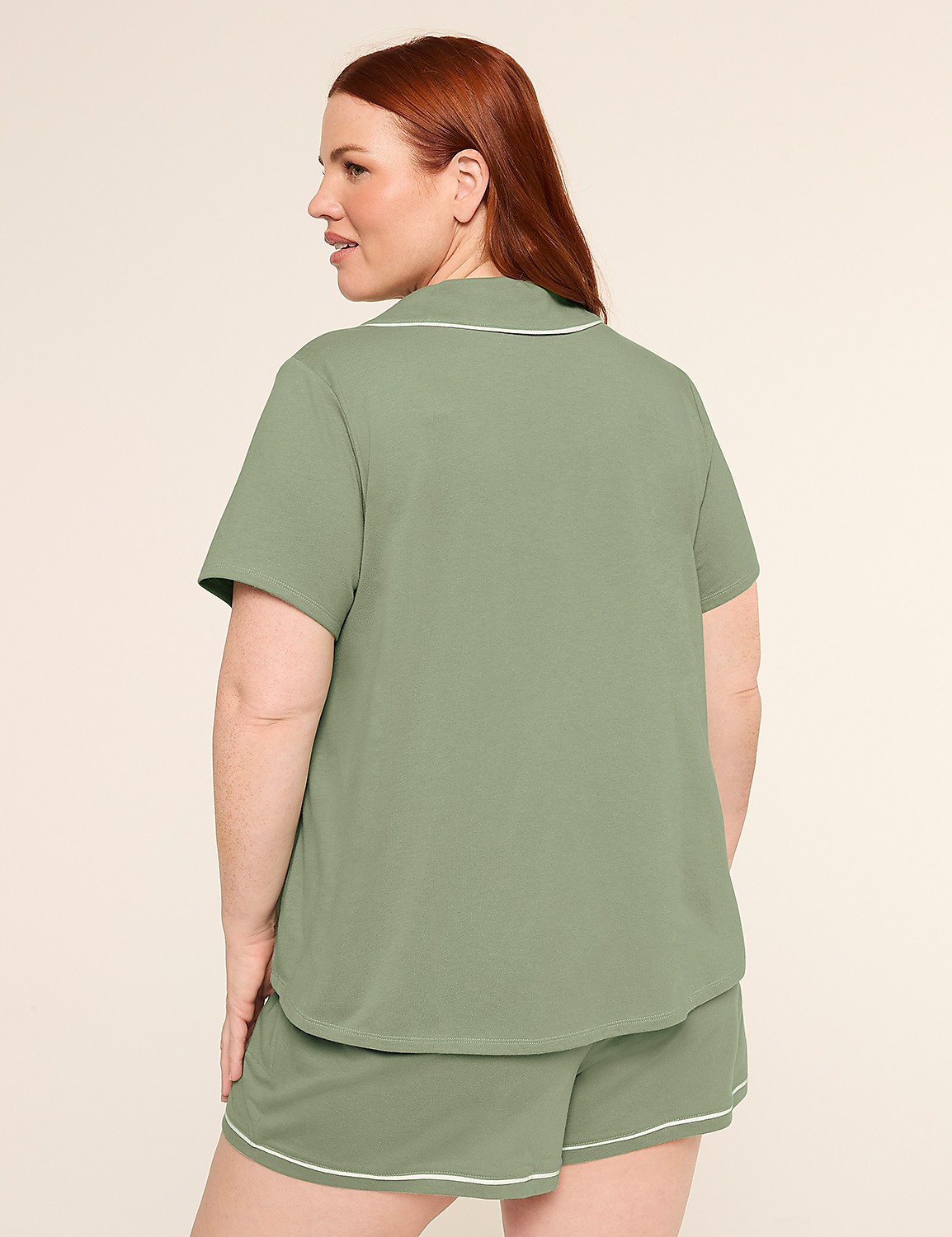 Comfy Cotton Notch-Neck Shirt & Short PJ Set Product Image 7
