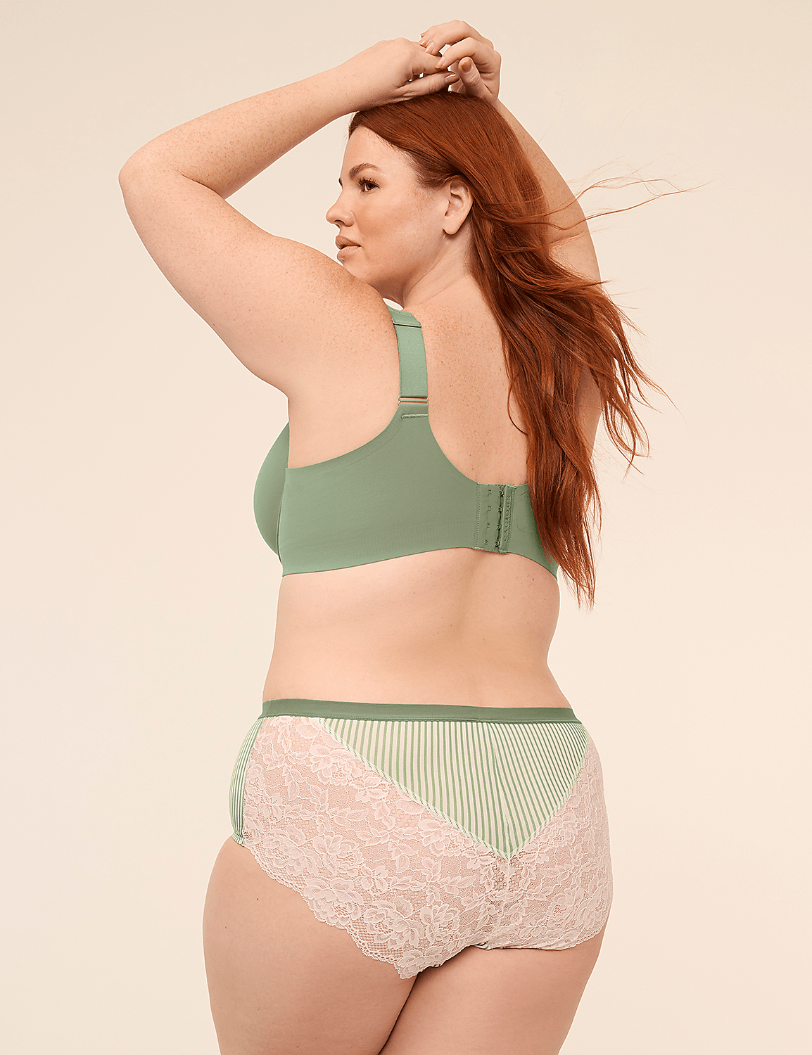 No-Show Lace-Back Full Brief Panty Product Image 3