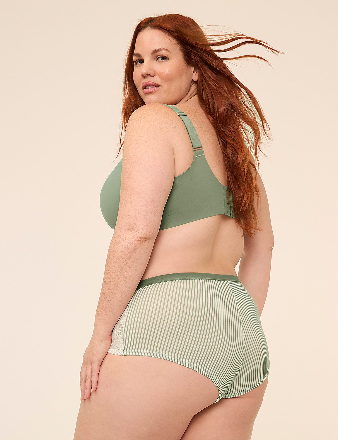 No-Show Boyshort Panty With Lined Lace Trim Product Image 3