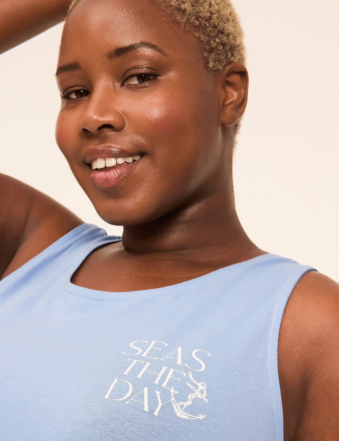 Comfy Cotton Tunic Tank & Bike Short PJ Set Product Image 4