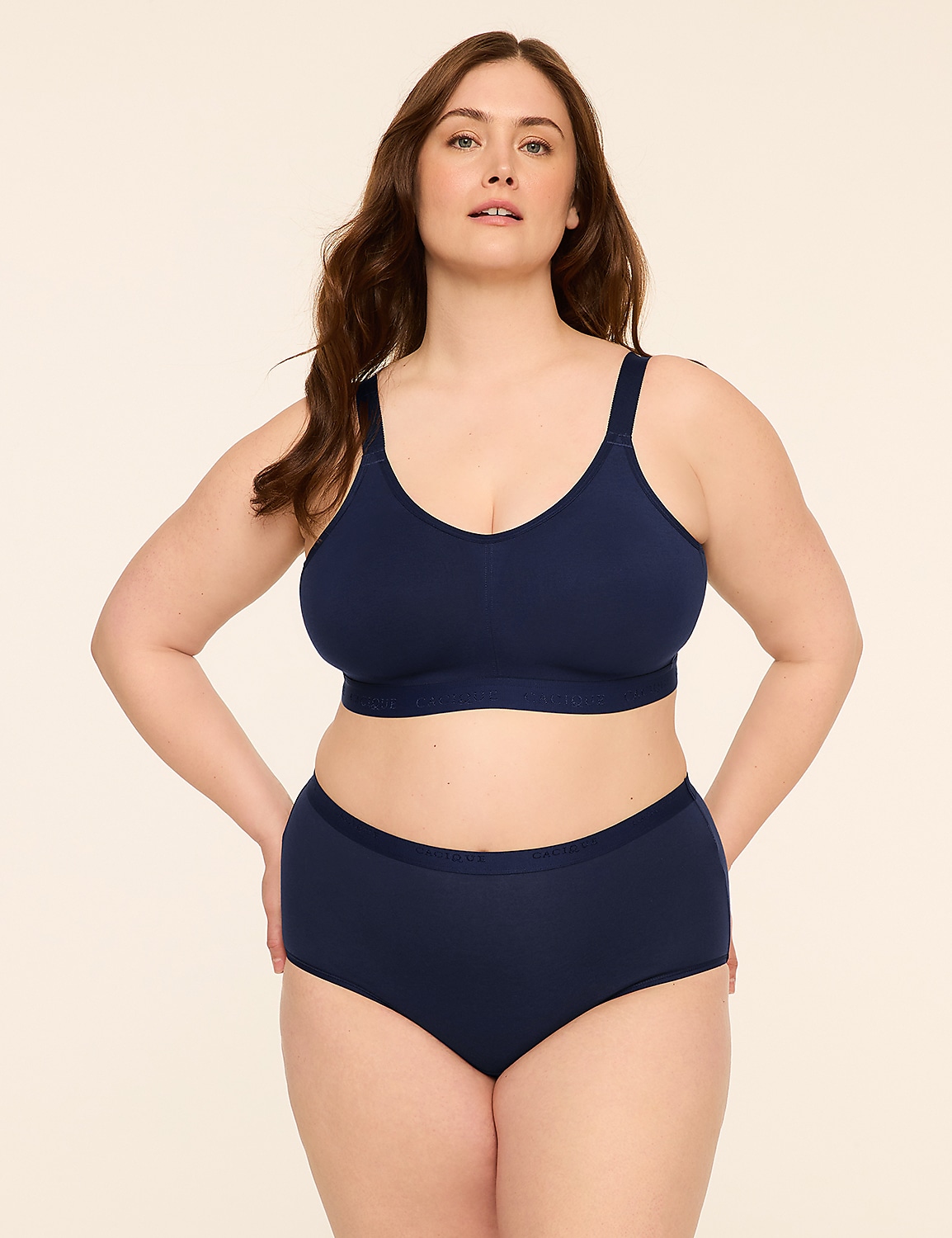 Cotton Scoop-Neck Unlined No-Wire Bra Product Image 4
