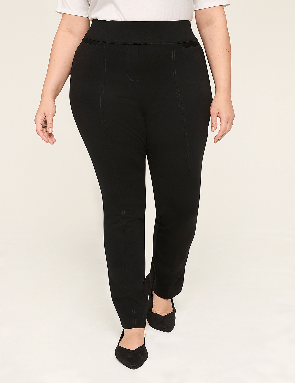Ponte Pull-On Straight Pant Product Image 1