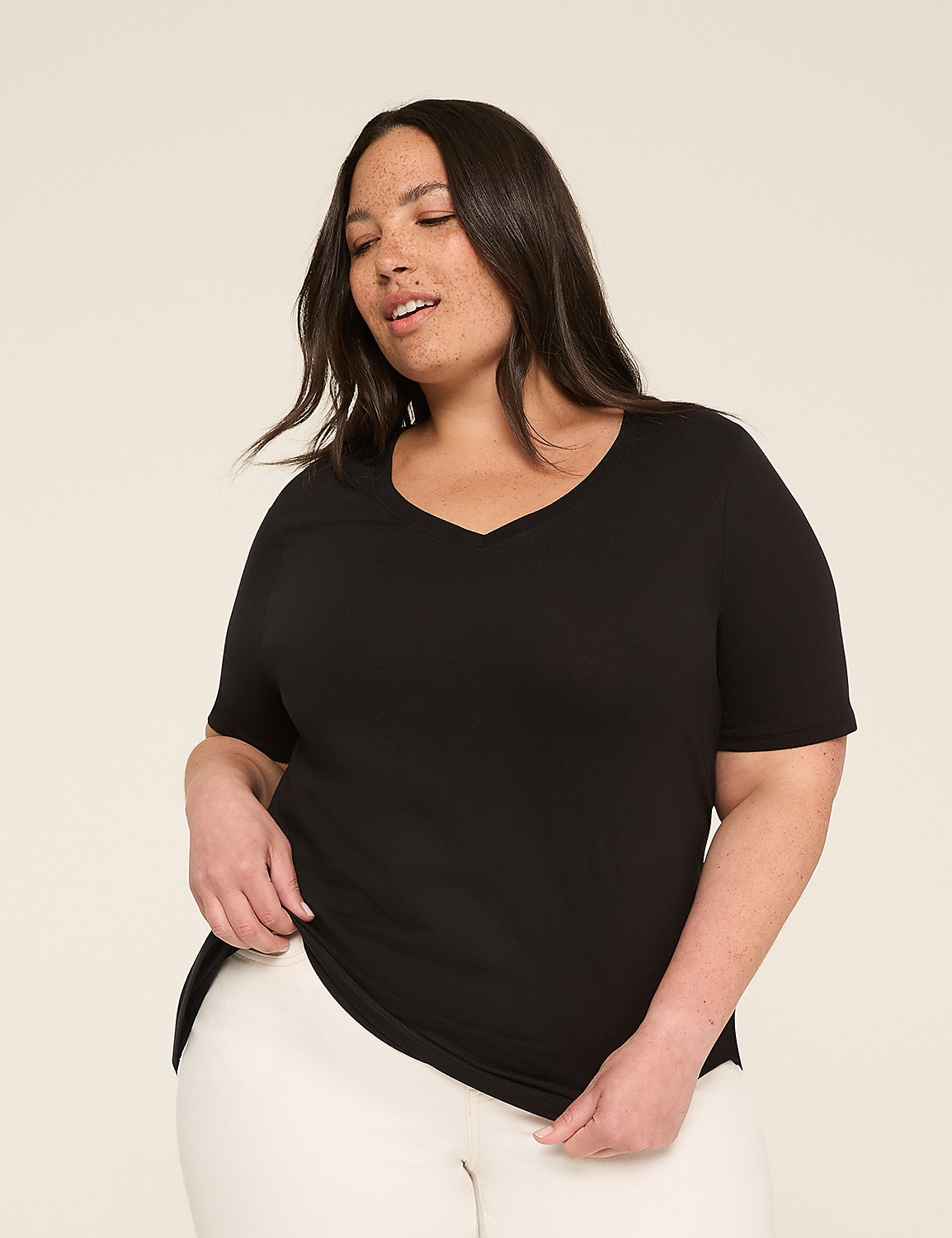Perfect Sleeve V-Neck Tee Product Image 1