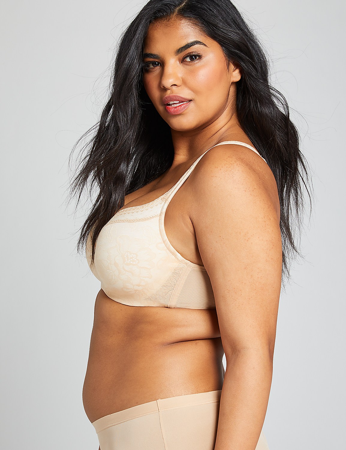 Lightly Lined Balconette Bra with Lace Product Image 3