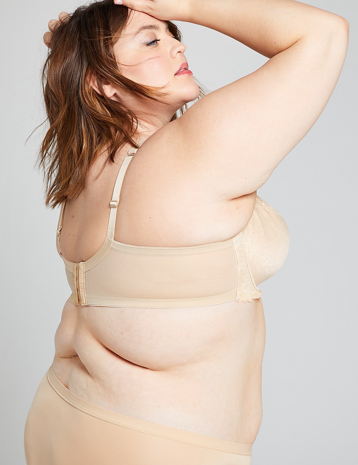 Unlined Balconette Bra with Lace Product Image 3