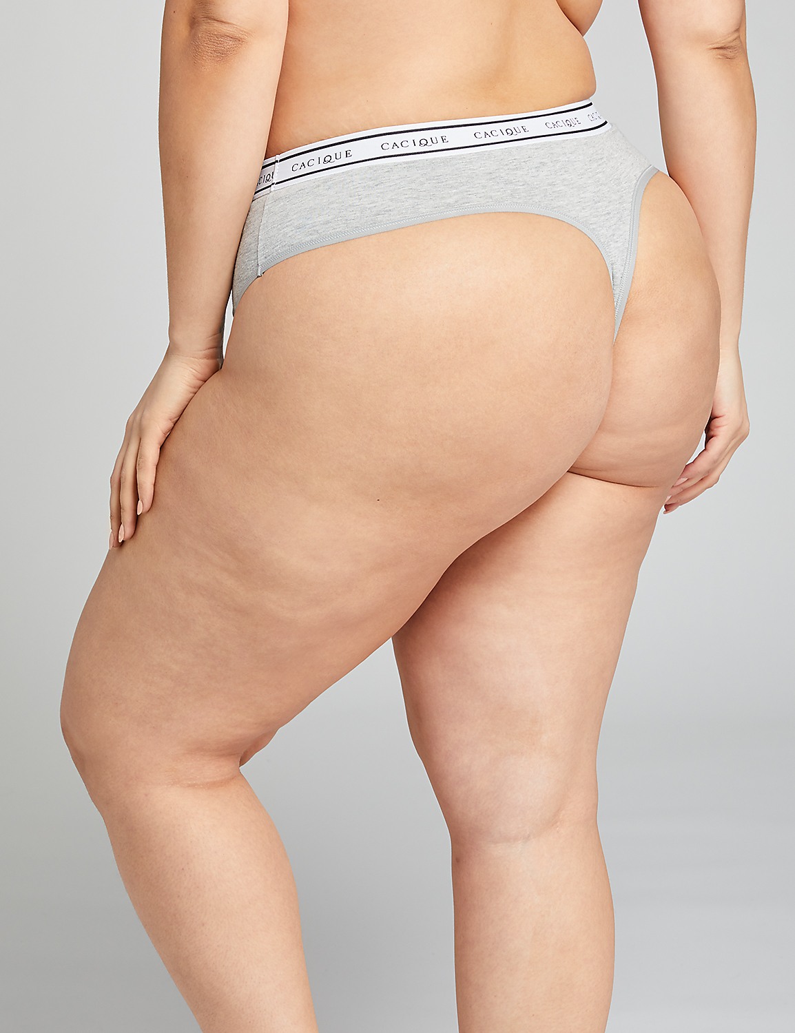 Cotton Thong Panty With Wide Waistband Product Image 2