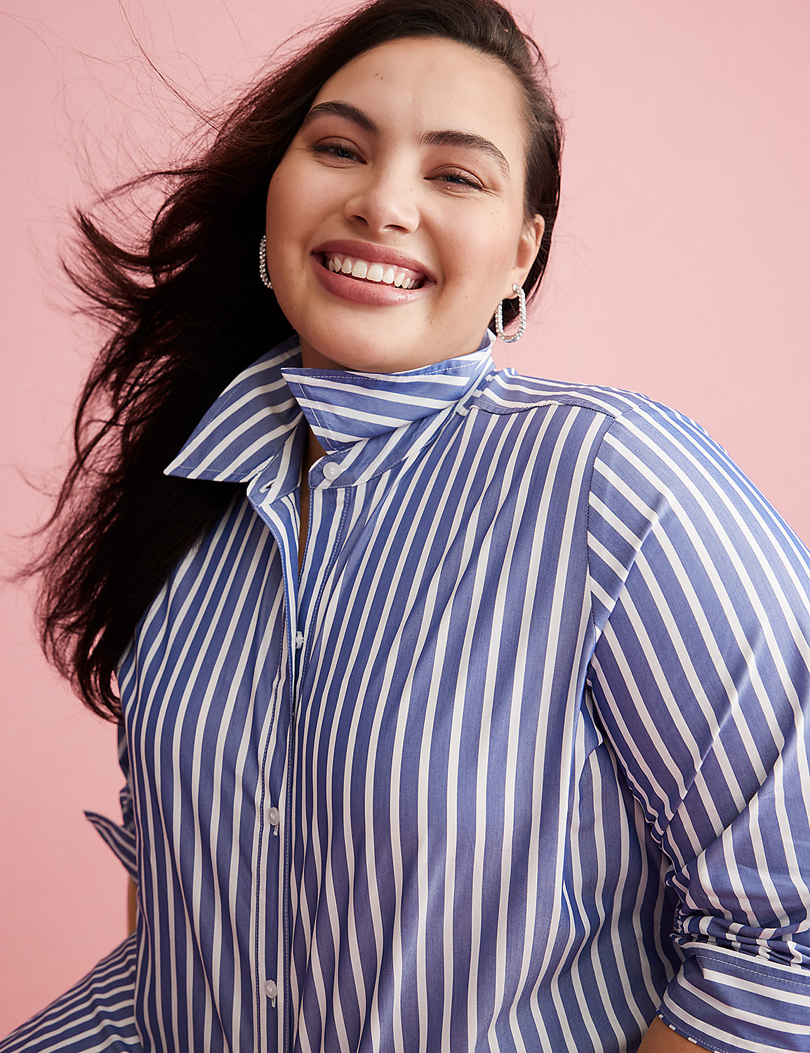 Long-Sleeve Belted Midi Shirt Dress Product Image 7