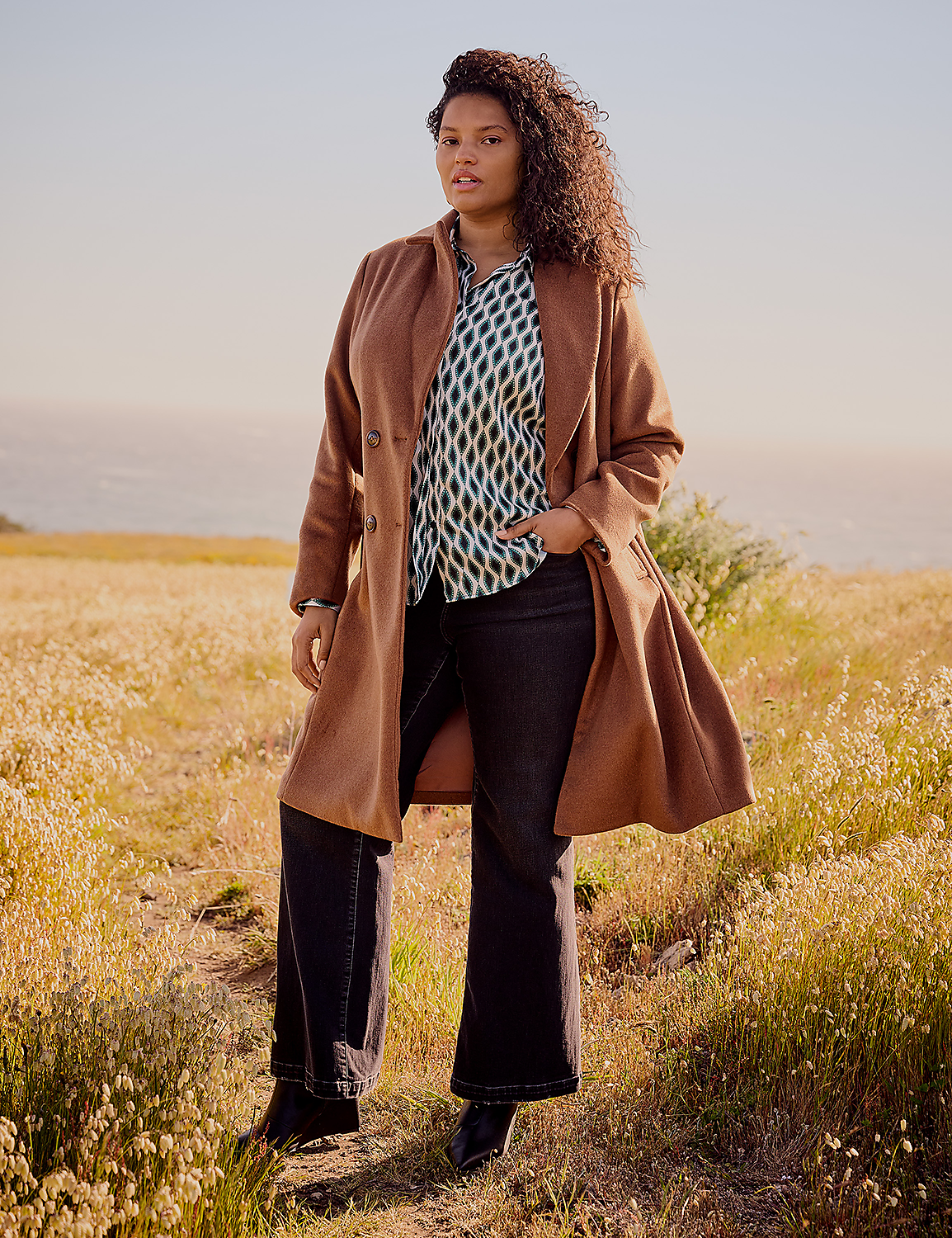Double-Breasted Wool Blend Coat Product Image 4
