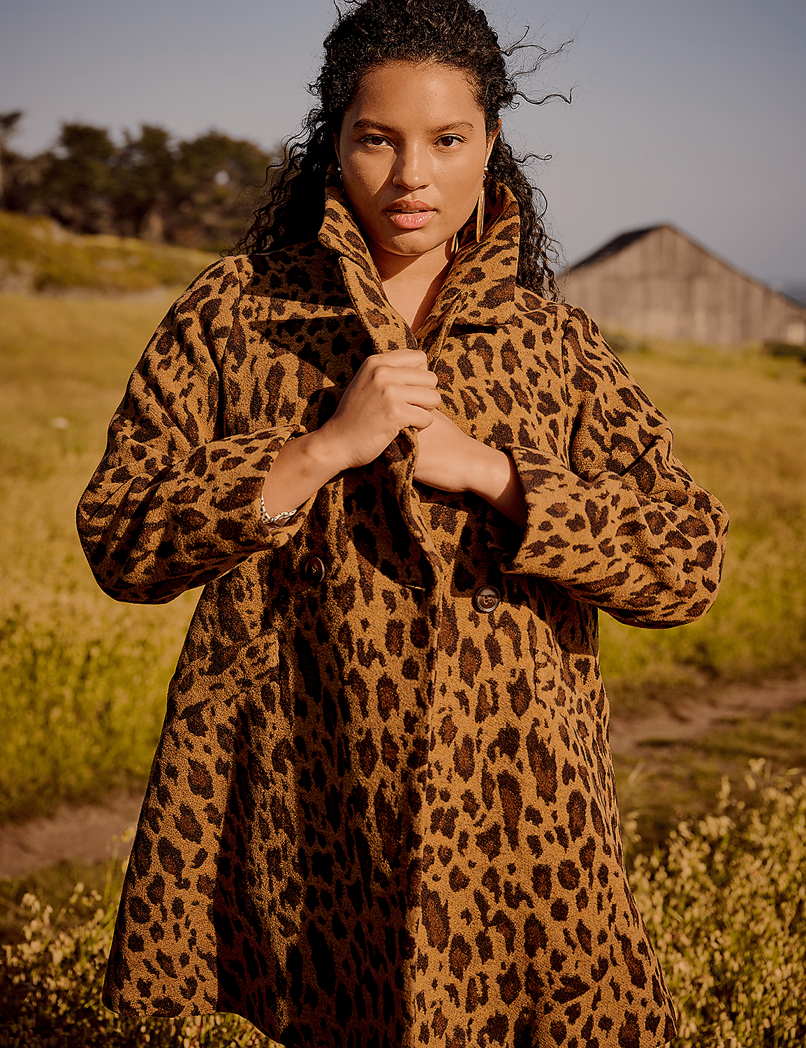 Jacquard Leopard Print Coat Product Image 4