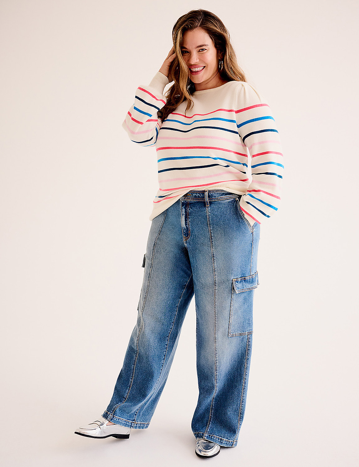 Wide Leg Cargo Jean Product Image 4
