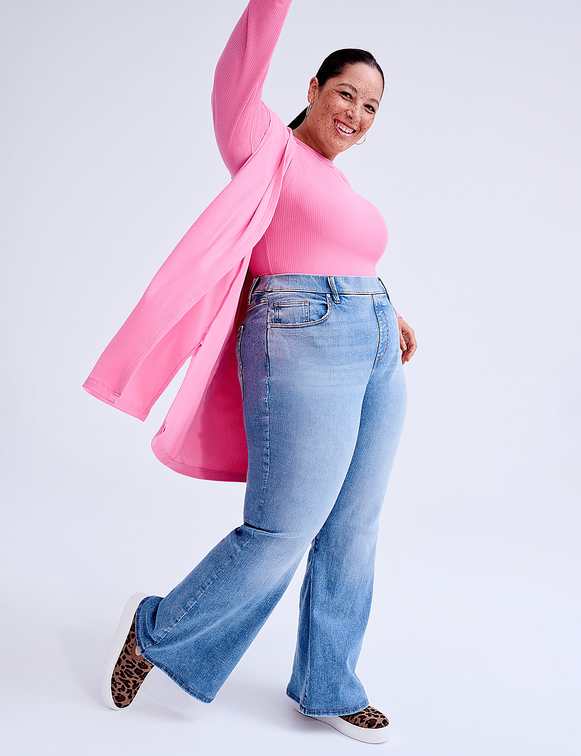 Tighter Tummy Pull-On High-Rise Flare Jean Product Image 6