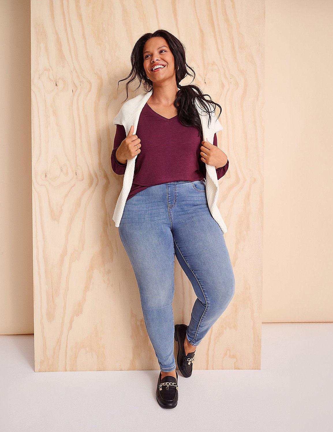 Pull-On High-Rise Sateen Jegging Product Image 3