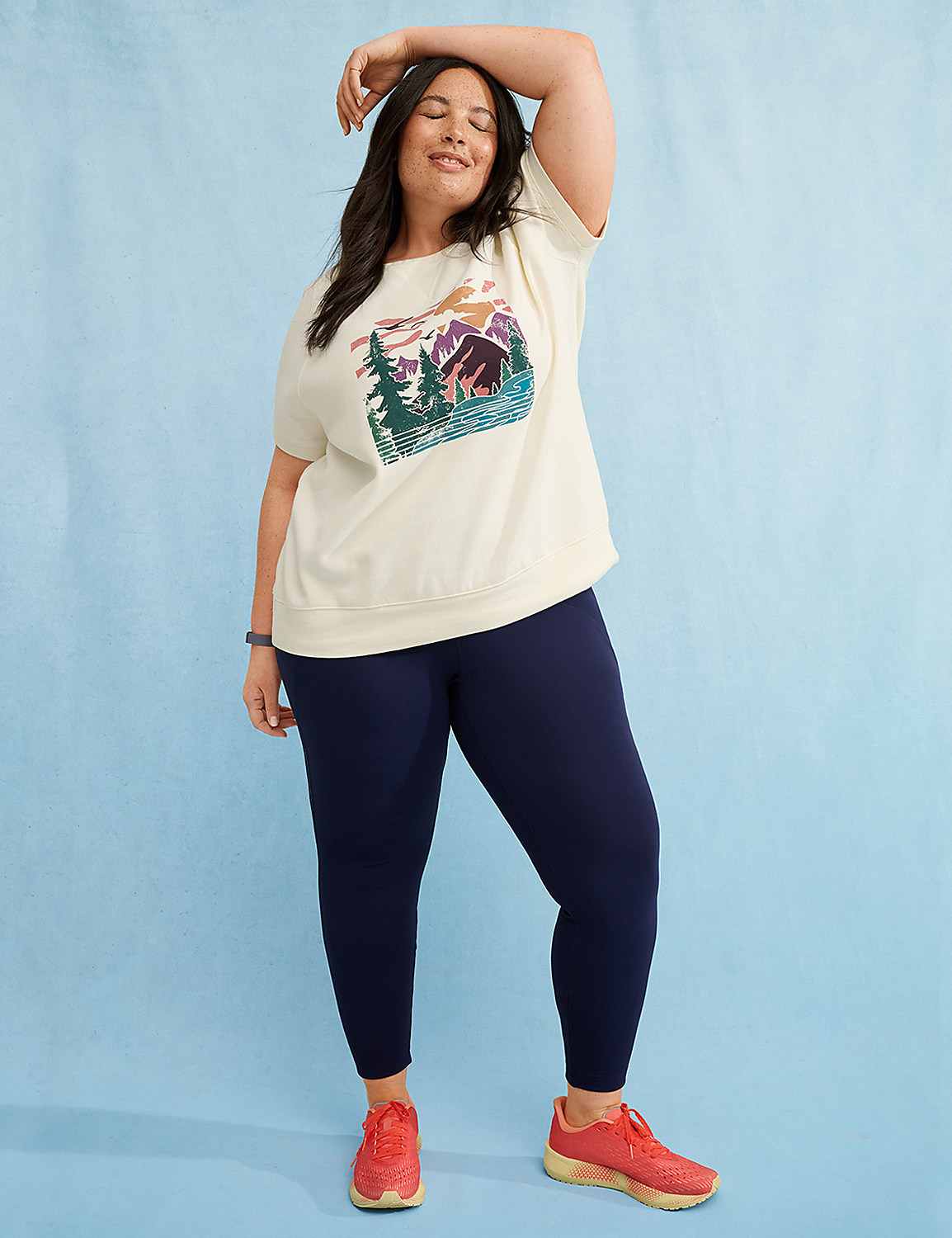 LIVI French Terry Short-Sleeve Crew-Neck Sweatshirt Product Image 5