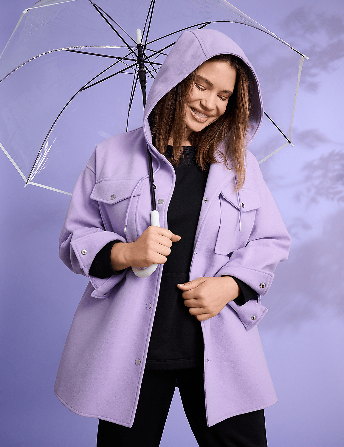 Double-Faced Hooded Shacket Product Image 4