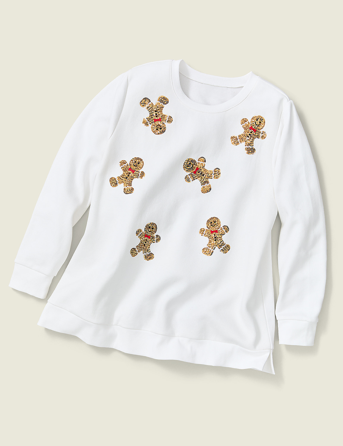 Sequin Gingerbread Graphic Sweatshirt Product Image 5