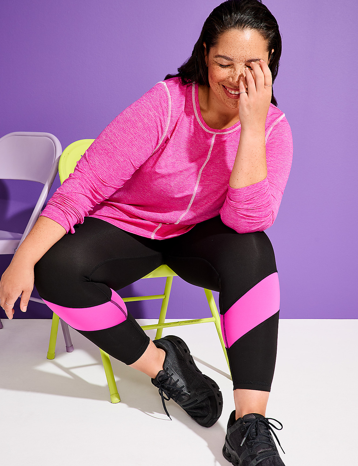 LIVI Wicking Perforated High-Low Hem Top Product Image 4