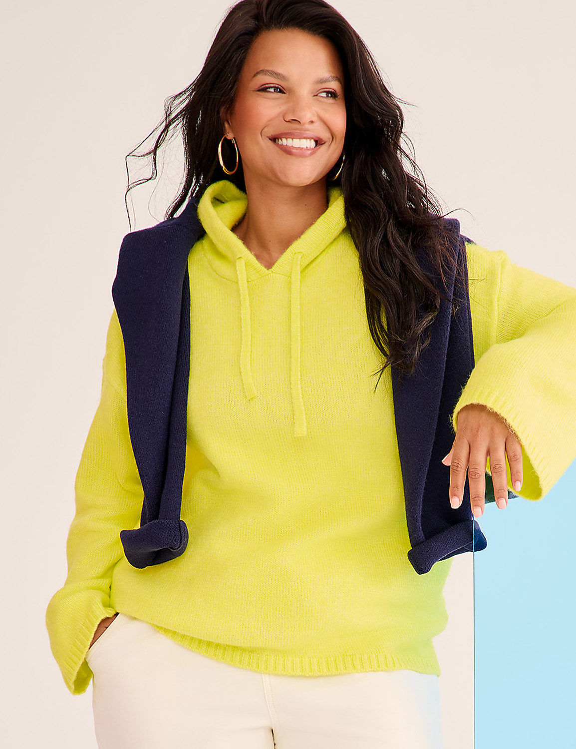 Long-Sleeve Hoodie Sweater Product Image 4
