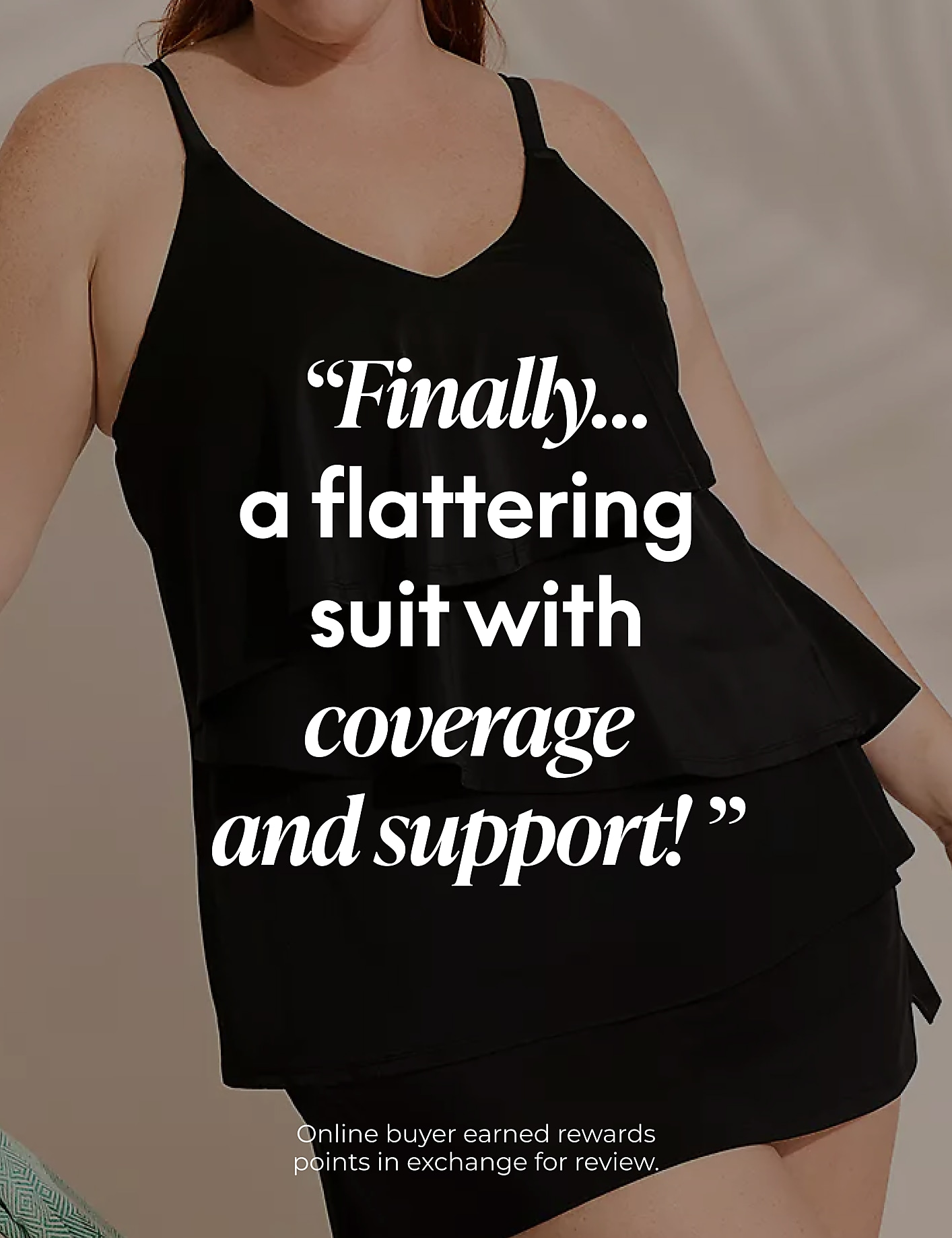 No-Wire Blouson Tankini Top Product Image 7