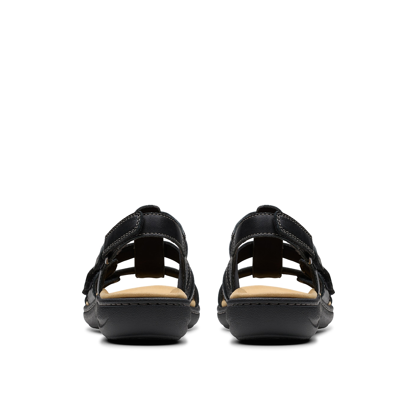 Clarks Laurieann Ivy Black Leather Sandal Product Image 5
