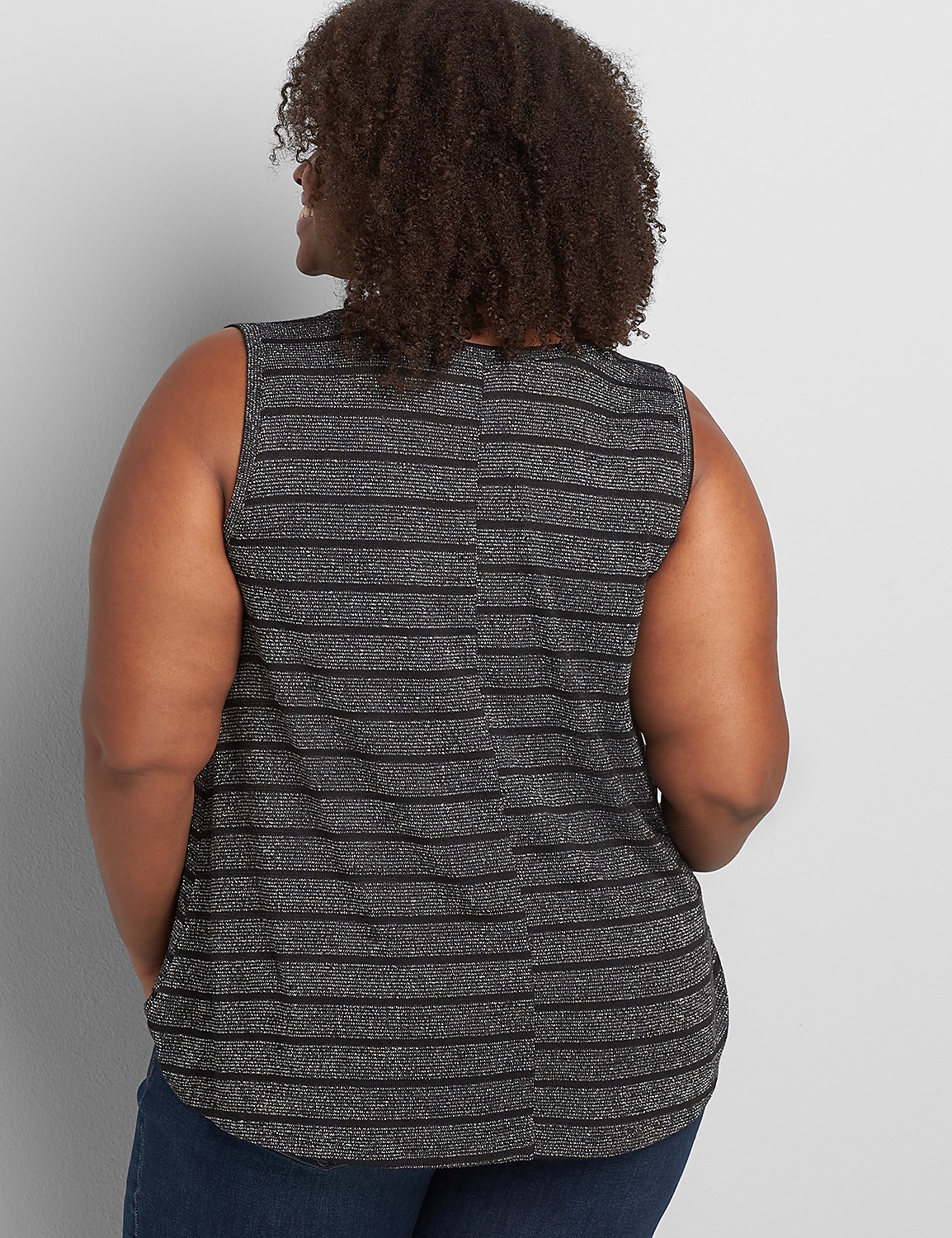 Metallic Striped Swing Tank Product Image 2