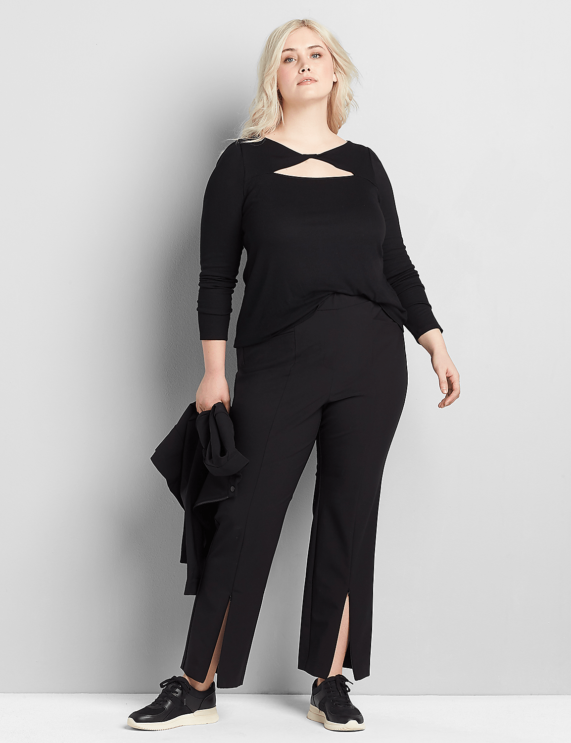 On-The-Go Straight Pant With Zip-Front Hem Product Image 4