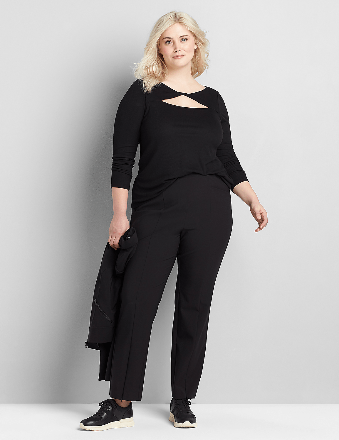 On-The-Go Straight Pant With Zip-Front Hem Product Image 3